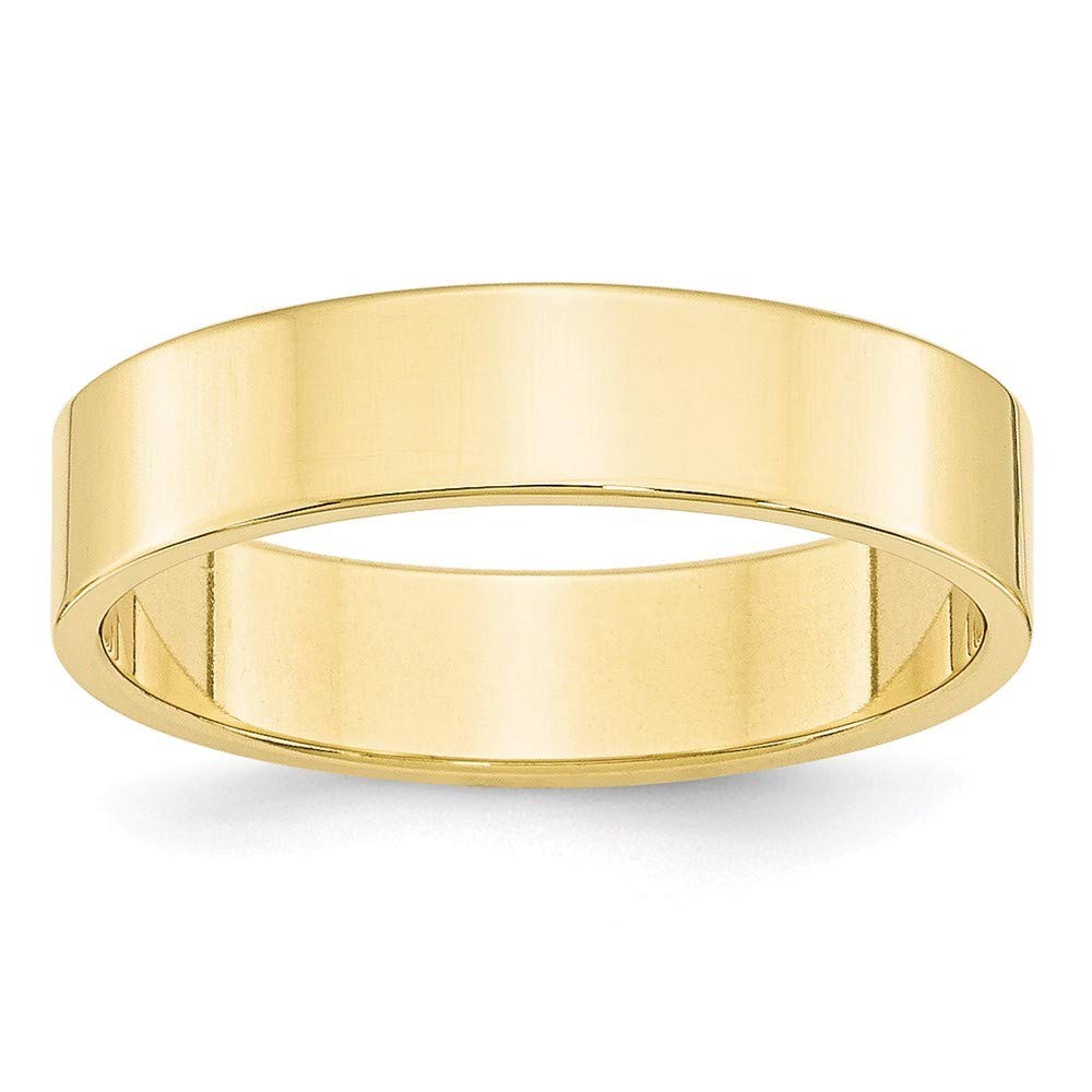 10K Gold Flat Band Ring for Women - Durable Wedding, Anniversary & Everyday Jewelry in White, Yellow & Rose Gold | Available in Sizes 2mm-12mm (2.5mm, 3mm, 4mm, 5mm, 6mm, 7mm, 8mm, 10mm, 12mm) | Perfect Gift for Brides, Wives & Girlfriends for Valentines, Birthday & Special Occasions