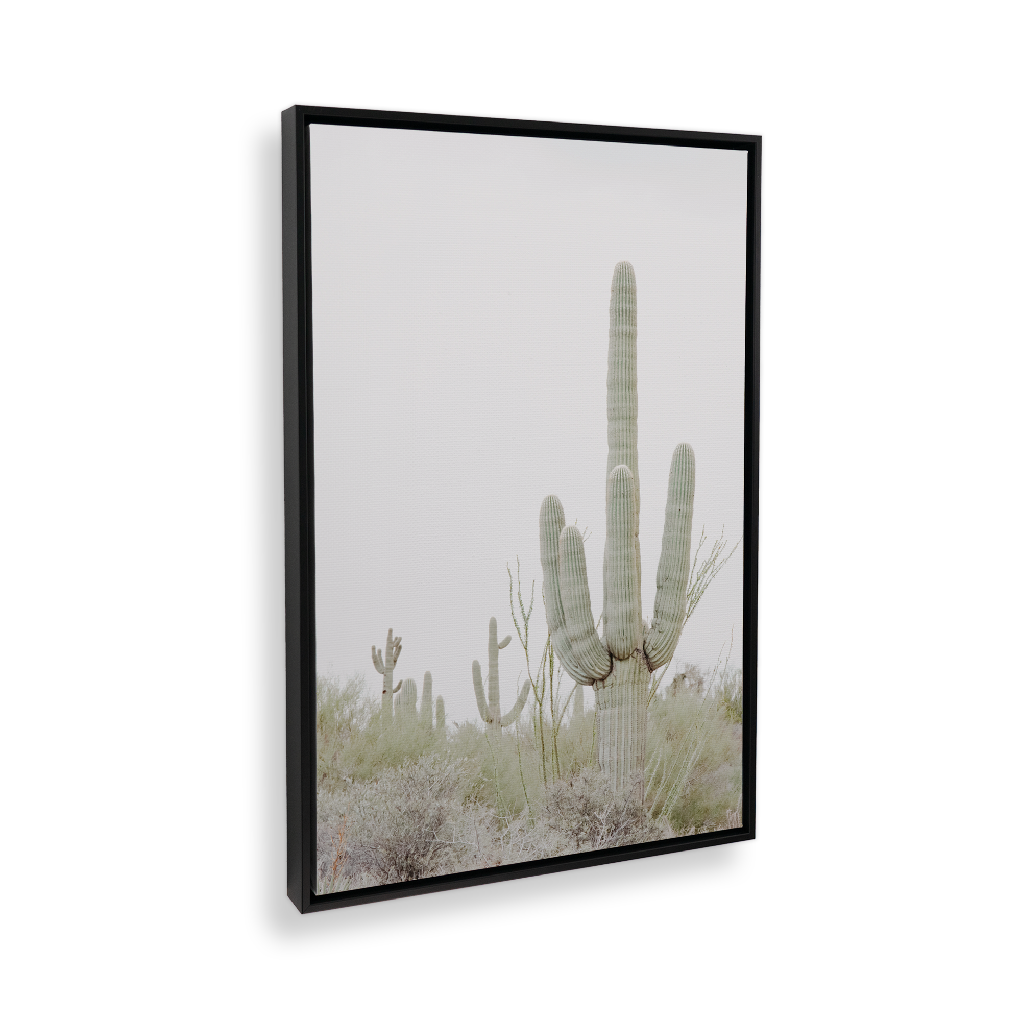 Desert Cactus Wall Art - Hand Painted Canvas Print for Home & Office Decor - Perfect for Living Room, Bedroom, or Southwestern Style Interior Design
