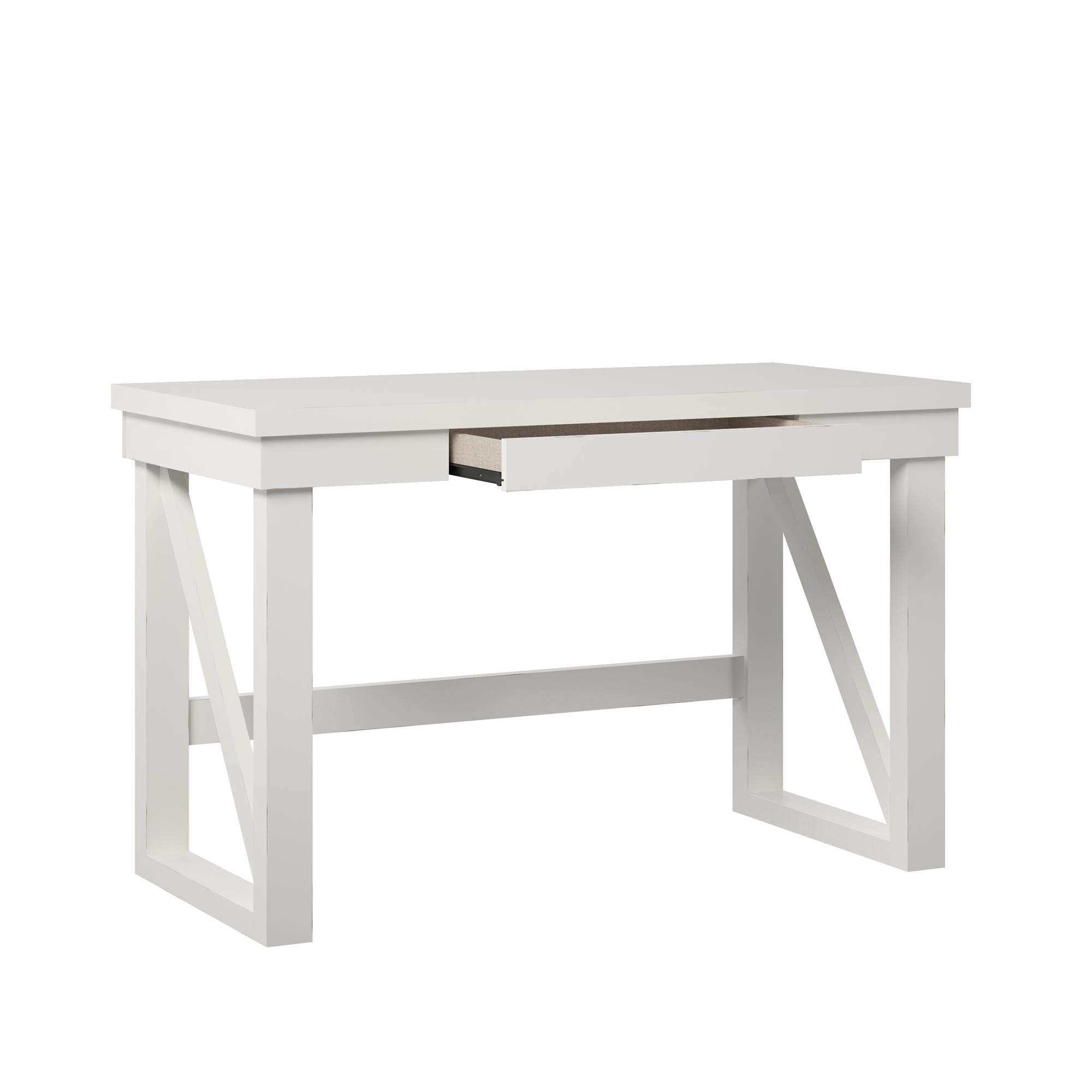 Ameriwood Home Crestwood White Computer Desk - Compact Home Office Desk for Small Spaces, Study & Work from Home