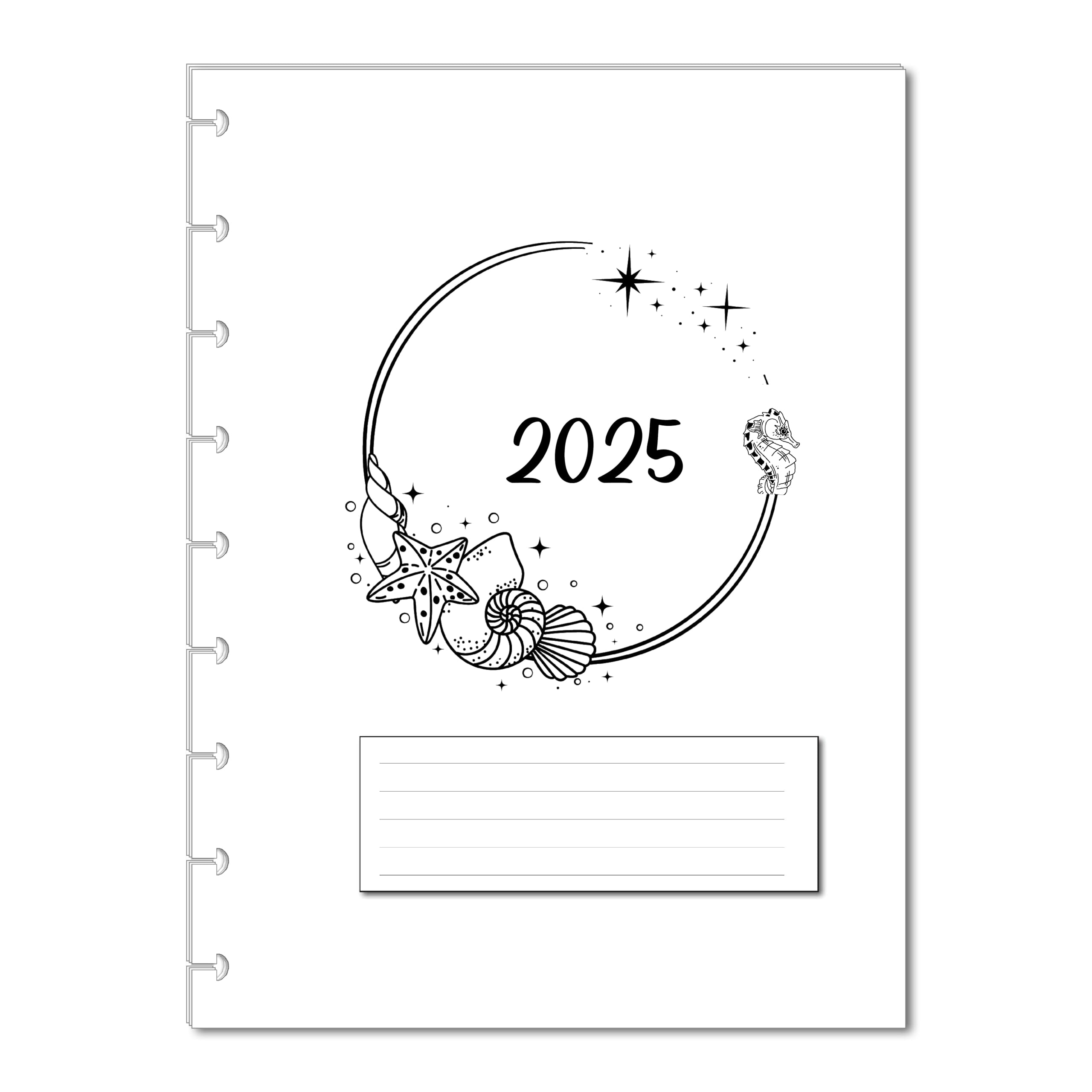 2025 Monthly Planner Refills for 9 Disc Happy Planners - 12 Month Loose-Leaf Calendar Inserts, 7x9.25