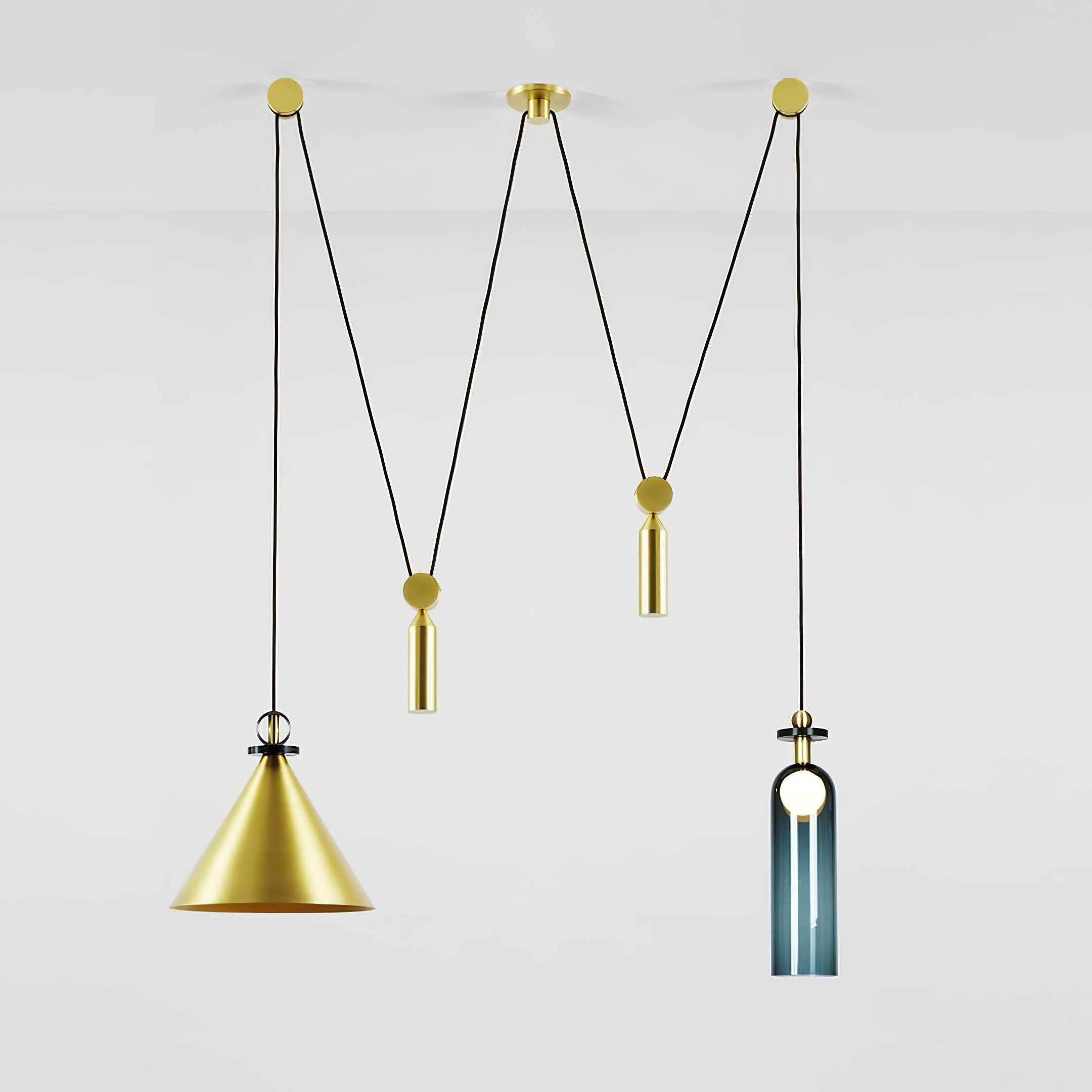 Modern Geometric Shape Art Chandelier - Elegant Lighting for Living Room, Dining Room & Bedroom Decor