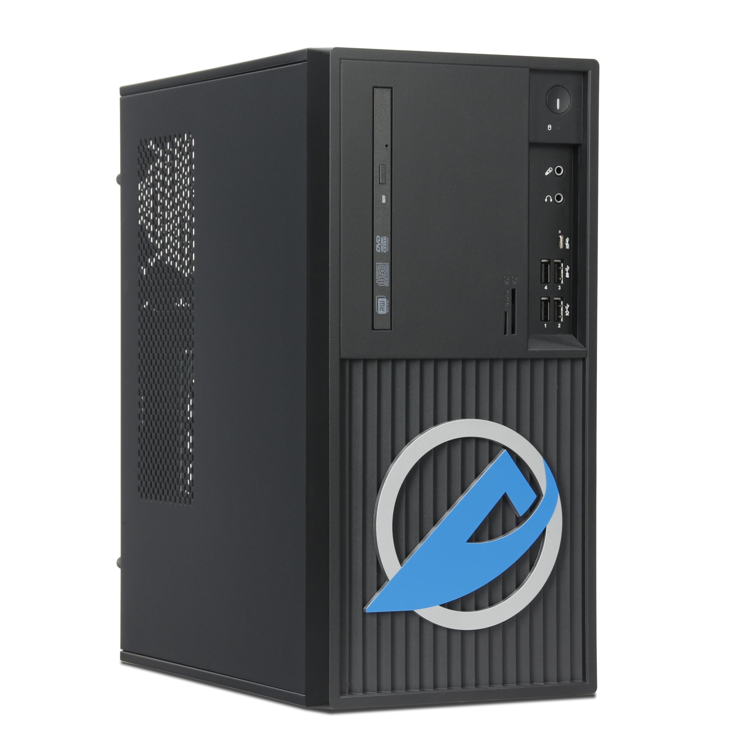 Ankermann Business Silent Desktop PC Madrid - Intel Core i7-8700 Processor, Nvidia GeForce GT 610 2GB GPU, 16GB RAM, 512GB NVMe SSD + 480GB SSD, Windows 11 Pro, WiFi, Libre Office - Perfect for Office Work, Home Use & Quiet Workspaces
