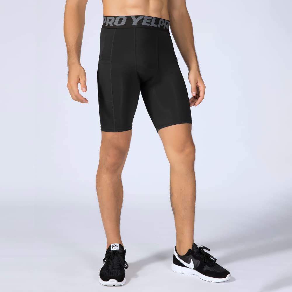 Men's Compression Shorts - Moisture Wicking Baselayer Workout Shorts for Running, Basketball & Gym | Cool Dry Active Underwear for Sports & Training