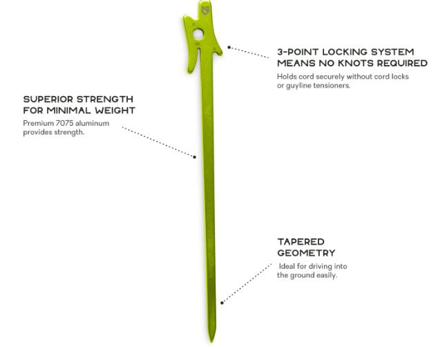 Ultralight Tent Stakes - 4 Pack Heavy Duty Camping Pegs for Backpacking, Hiking & Outdoor Adventures | Durable Aluminum Ground Anchors for Tents, Tarps & Shelters