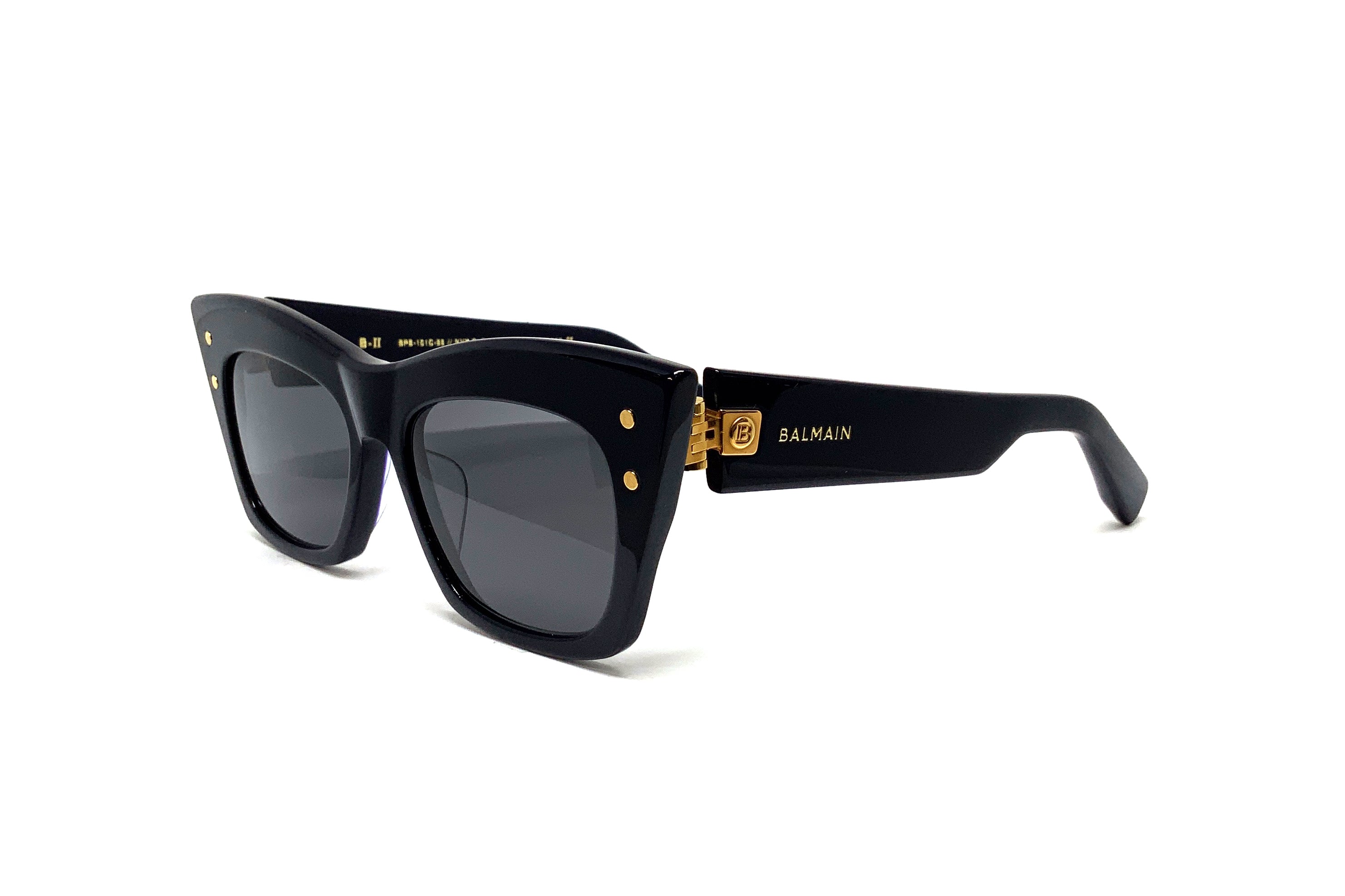 Balmain B II Sunglasses - Navy & Gold Aviator Style for Men & Women | UV Protection, Luxury Fashion Accessory for Travel, Driving, and Outdoor Activities