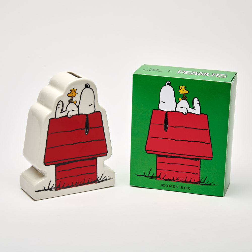 Snoopy Ceramic Coin Bank - Peanuts® Doghouse Money Box for Saving Coins & Cash | Perfect Gift for Kids, Collectors & Peanuts Fans | Home, Office & Dorm Decor