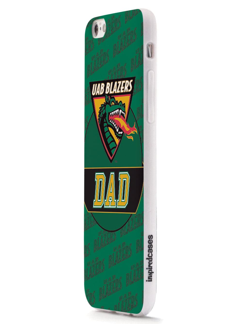 3D Textured iPhone 15 Pro Max Case - Shockproof Rubber Bumper Cover - Protective Phone Case for Apple iPhone 15 Pro Max - College Dad & UAB Blazers Design - Perfect for Daily Use, Work, and School