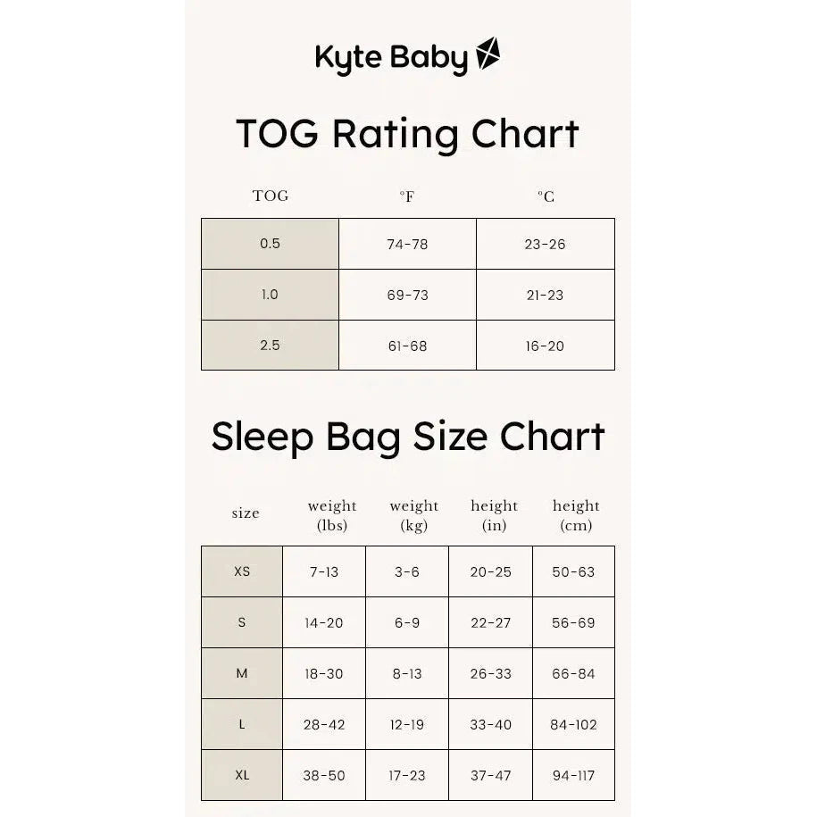 Kyte Baby 0.5 TOG Sleep Sack - Lightweight Swaddle Blanket for Newborns & Infants | Perfect for Stormy Nights & Cool Weather