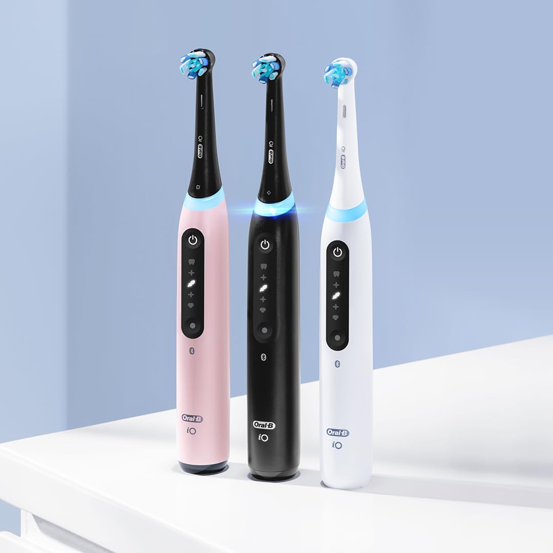 Oral-B iO Series 5 Electric Toothbrush with Pressure Sensor, 5 Modes, Timer & Travel Case - Gentle Gum Protection for Sensitive Teeth - Perfect for Home & Travel Use