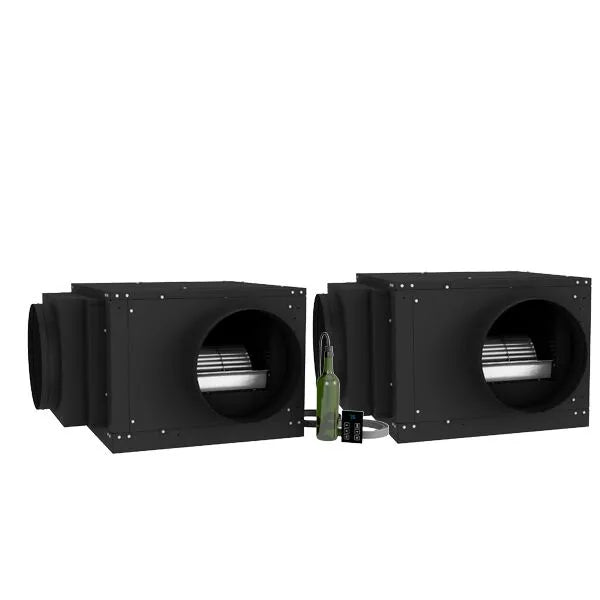 WhisperKOOL Quantum Twin SS18000 Wine Cellar Cooling System - Dual Zone Wine Refrigerator for Home & Commercial Use - Perfect for Wine Storage & Preservation