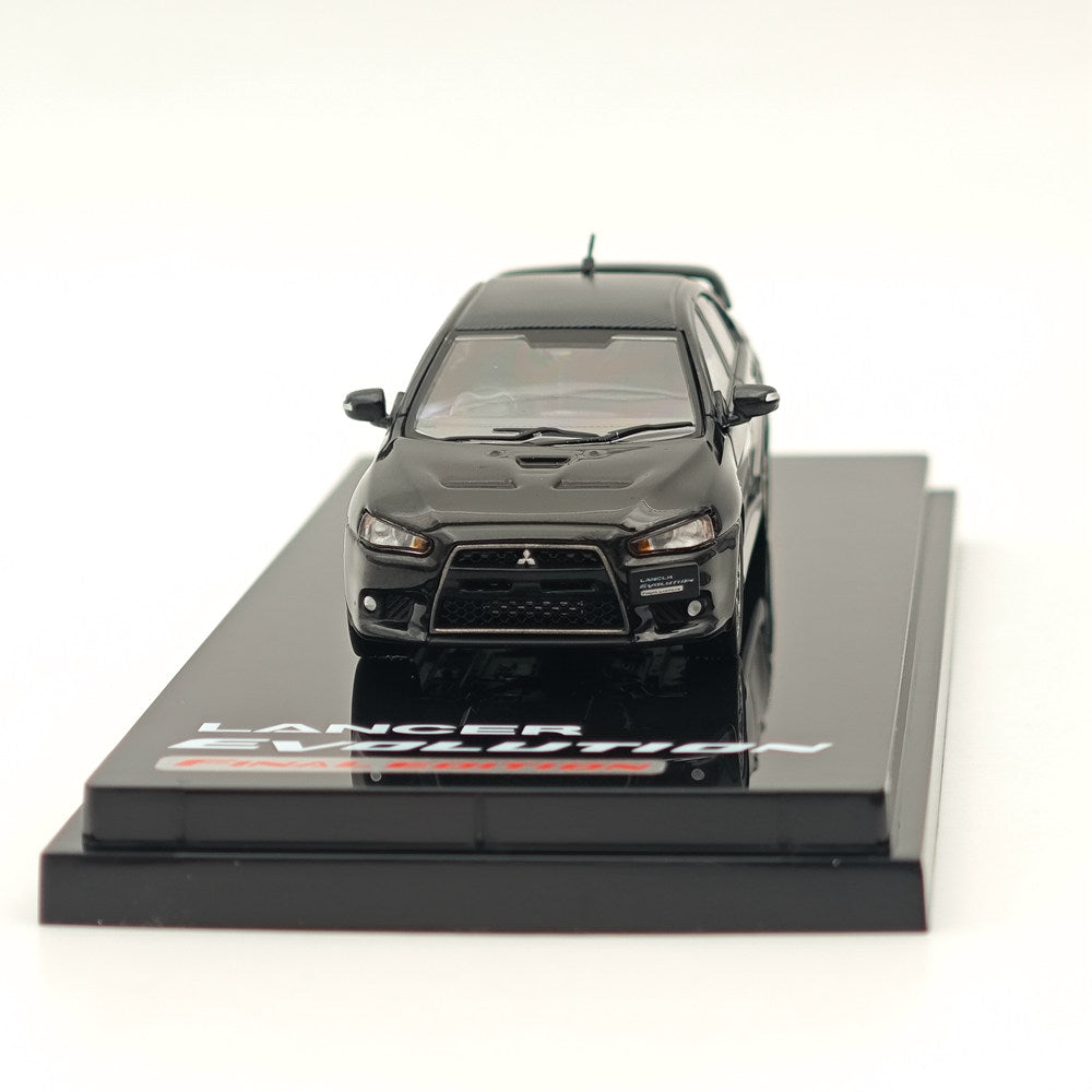1/64 Mitsubishi Lancer Evolution X Final Edition Diecast Model Car - Phantom Black Pearl - Limited Collector's Edition (HJ642053BBK) | Perfect for Display, Racing Enthusiasts & Japanese Car Model Collections