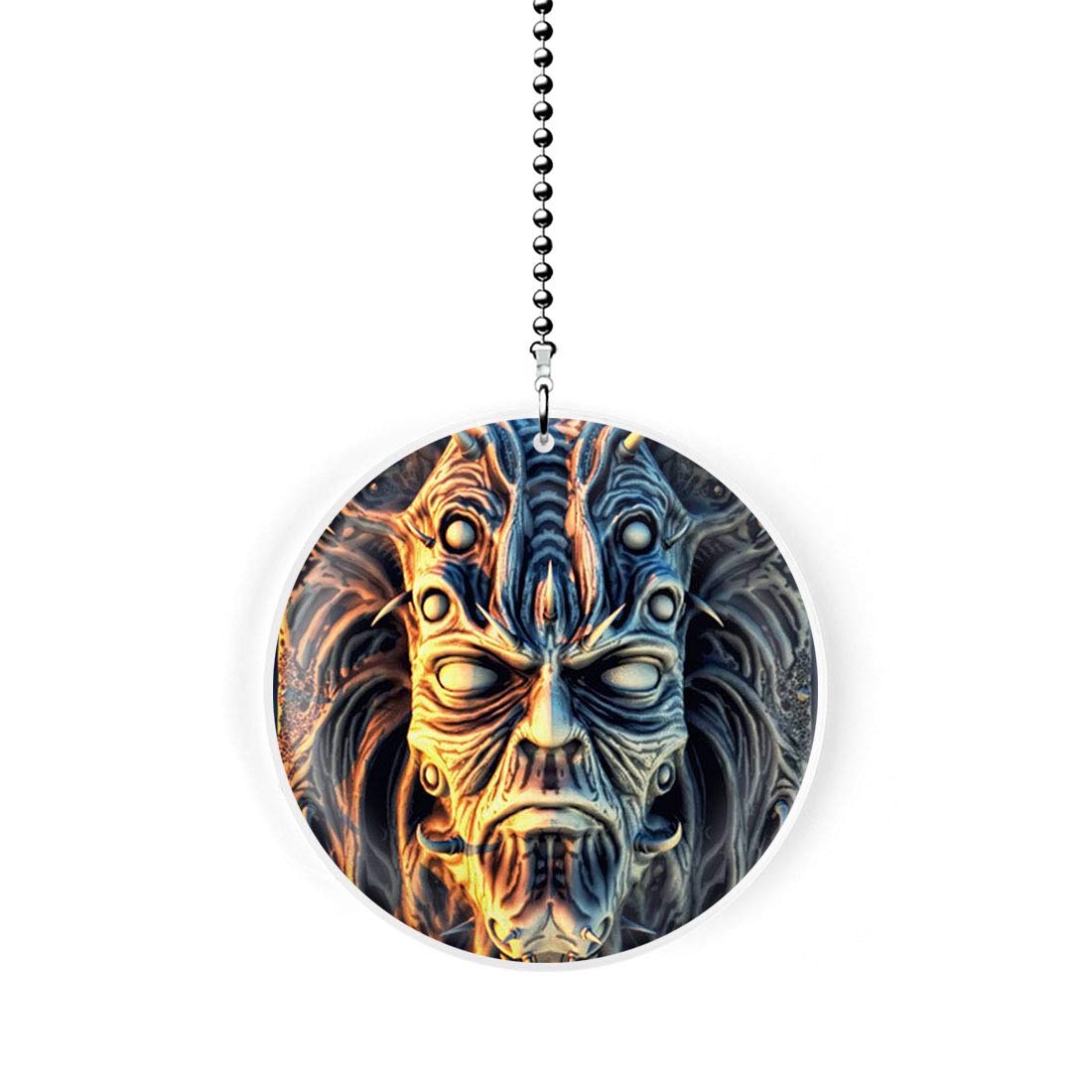 Gothic Demon Skull Ceiling Fan Pull Chain - Vintage Horror Decor for Halloween, Home Haunt, and Themed Parties