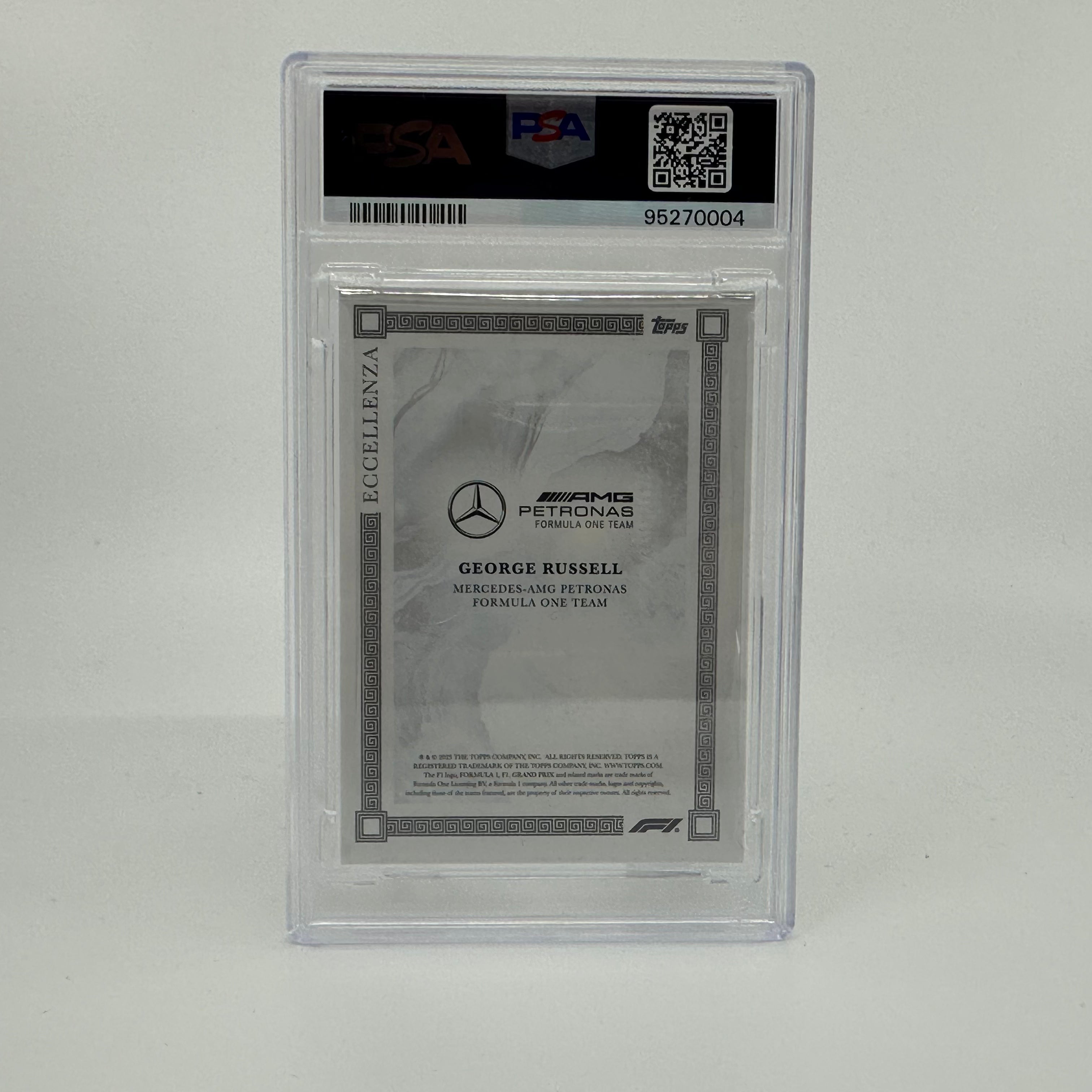2023 George Russell Gray PSA 8 23/75 Eccellenza Trading Card - Perfect for Collectors, Sports Memorabilia & Investment