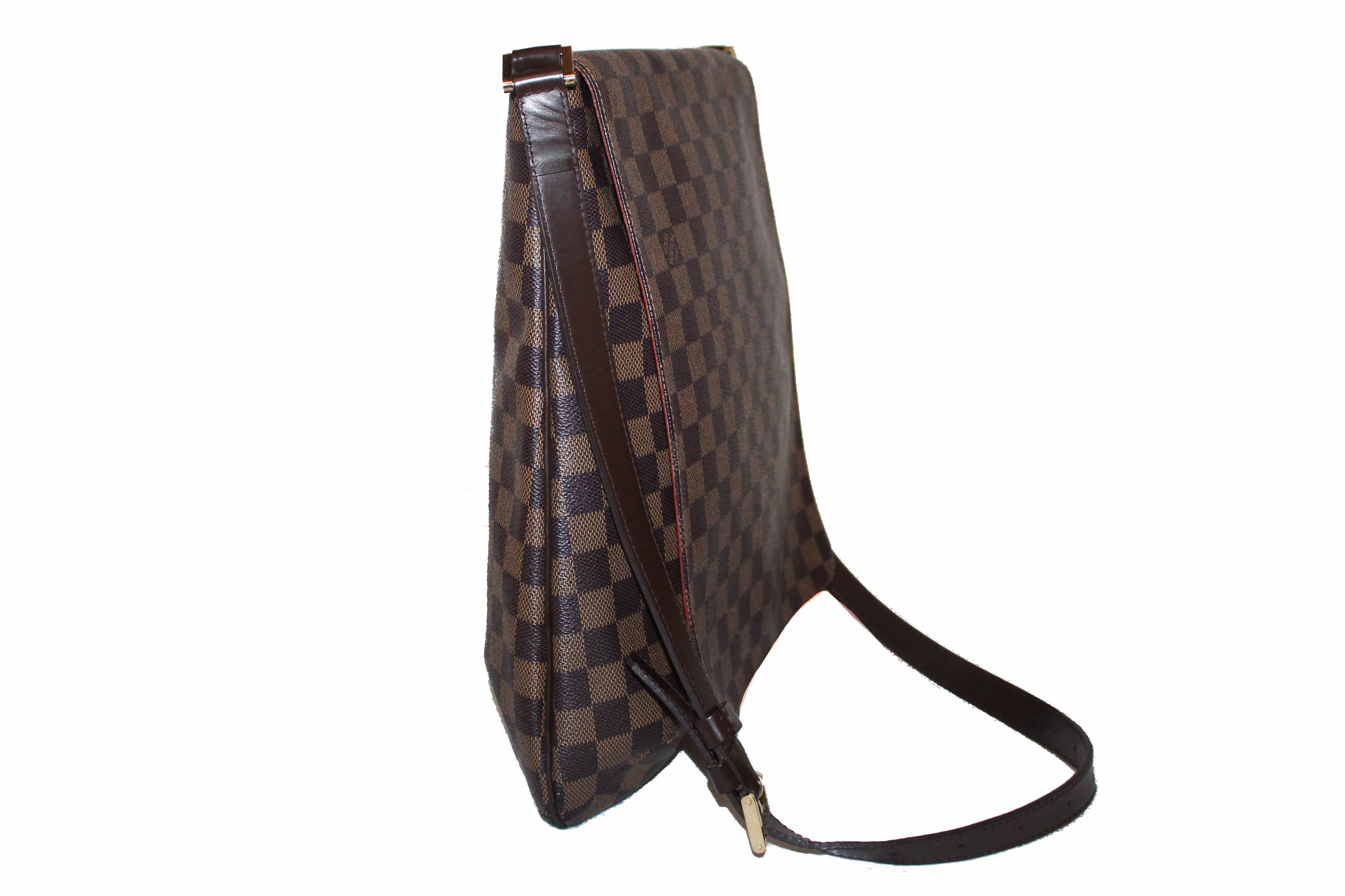 Authentic Louis Vuitton Damier Ebene Musette GM Messenger Bag for Women - Luxury Designer Crossbody Shoulder Bag for Work, Travel & Everyday Use
