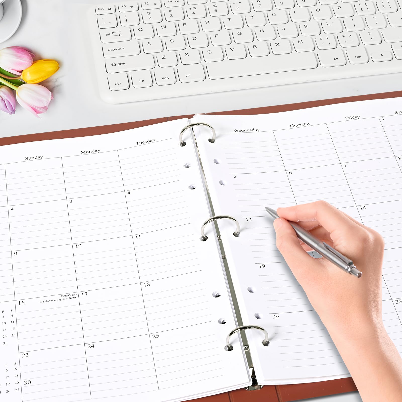 2024-2025 Monthly Planner Refill Inserts - 18 Month Calendar Pages (Jan 2024-June 2025) | Letter Size 8.5