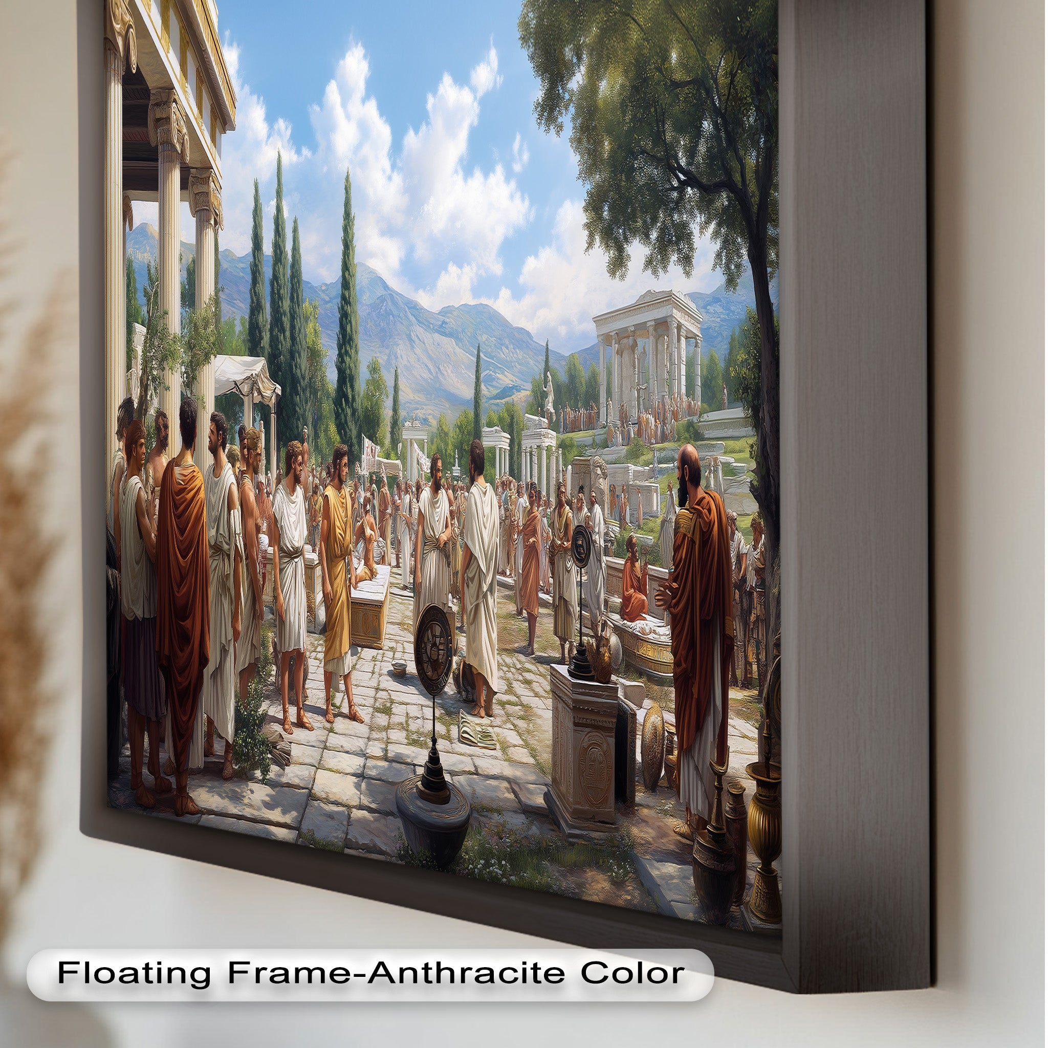 Agora of the Ancients - Greek Mythology Oil Painting Wall Art for Home Decor, Office & Gift