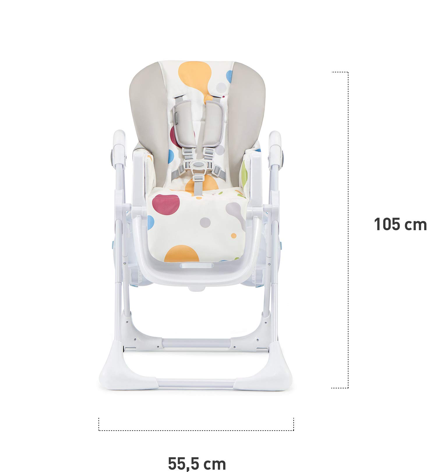 Kinderkraft YUMMY Foldable High Chair - Pink | Portable Baby Feeding Seat for Home, Restaurant & Travel | Safe & Comfortable Toddler Dining Chair