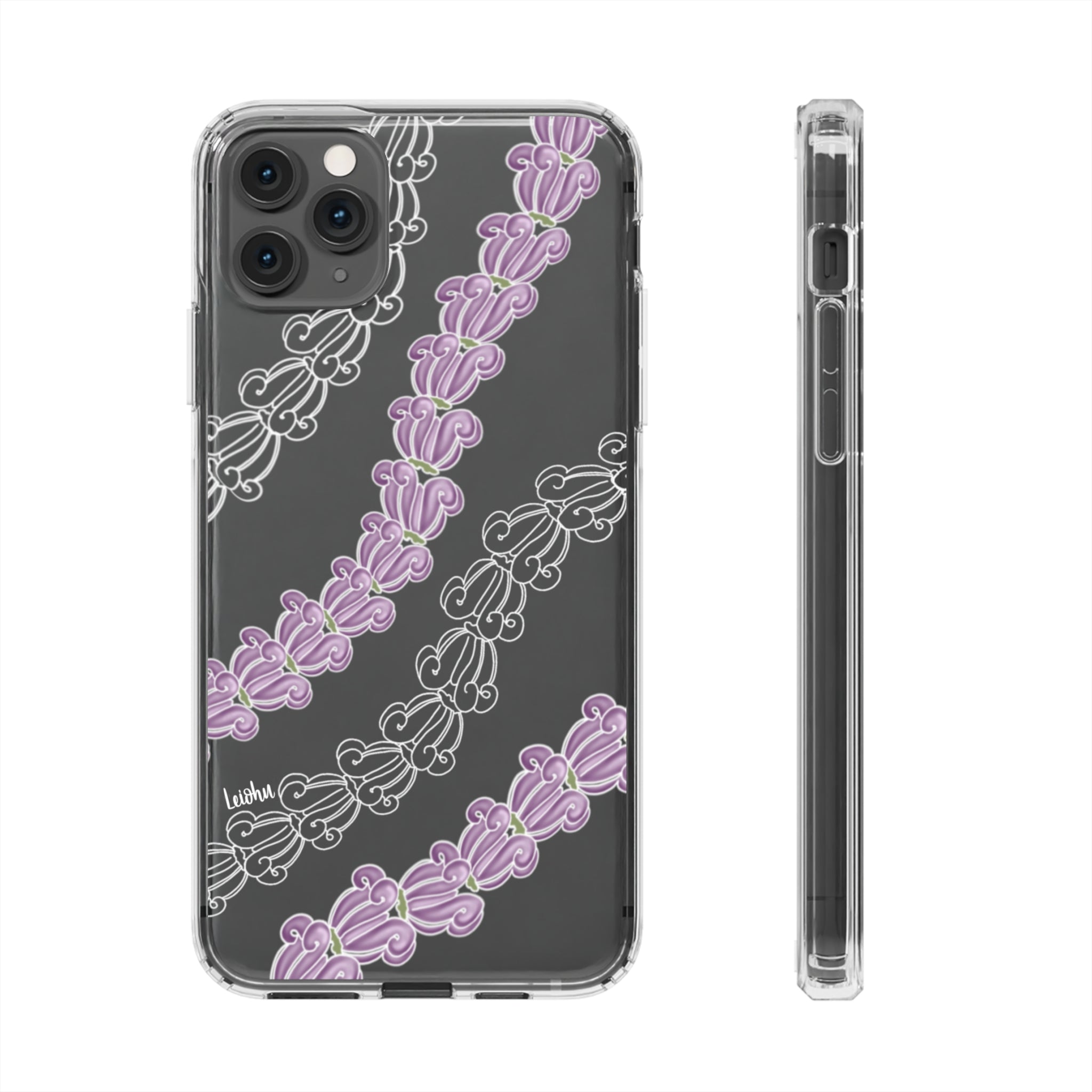 Royal Crown Lei Clear Phone Case - Durable Protective Cover for iPhone & Samsung - Perfect for Hawaiian Luau Parties, Beach Vacations & Themed Events