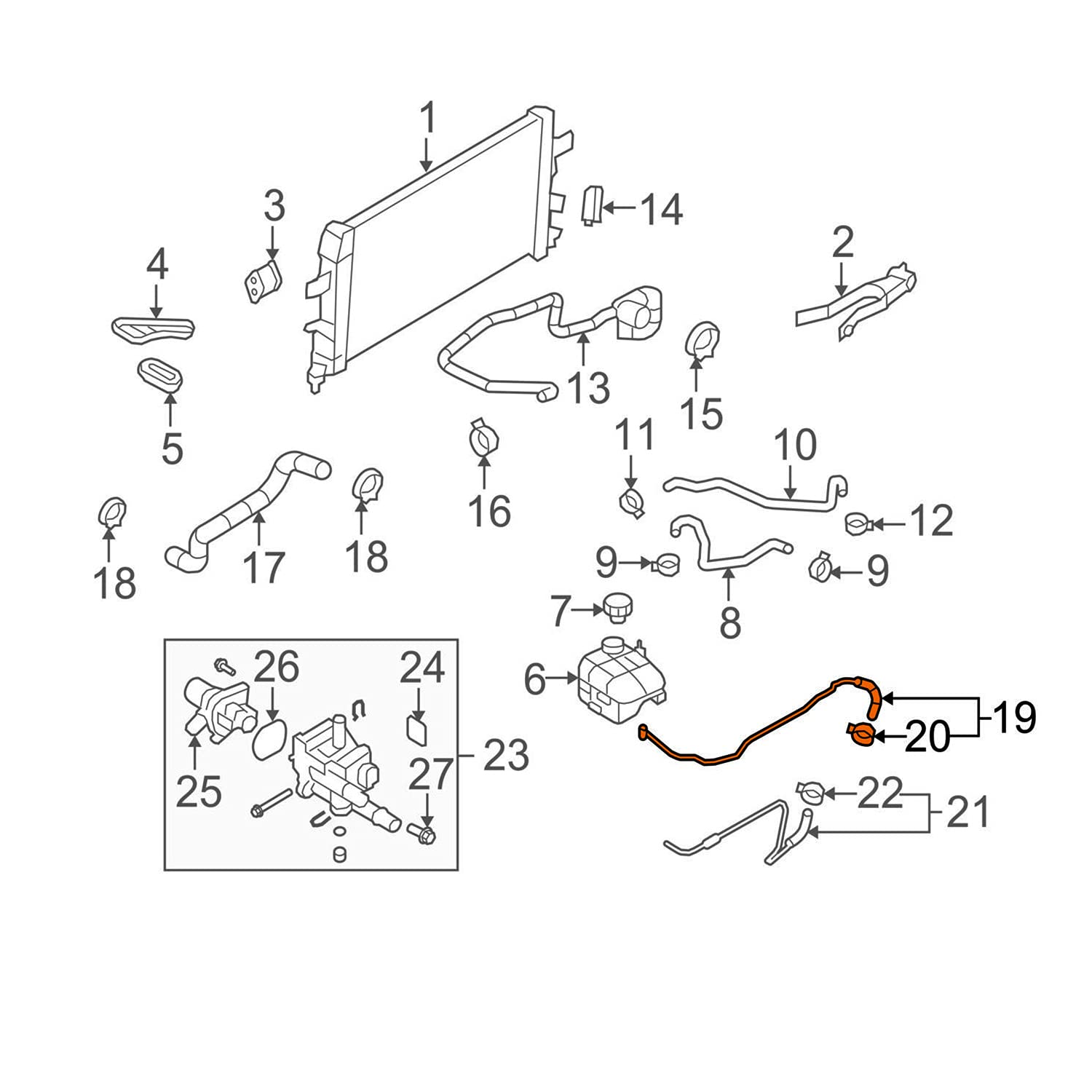 Koxuyim Throttle Body Inlet Heater Hose & Pipe Replacement for 2011-2018 Chevy Sonic & 2011-2016 Cruze 1.8L 1.6L - OEM 25192905 55569809 - Perfect for Engine Cooling System Maintenance & Repair
