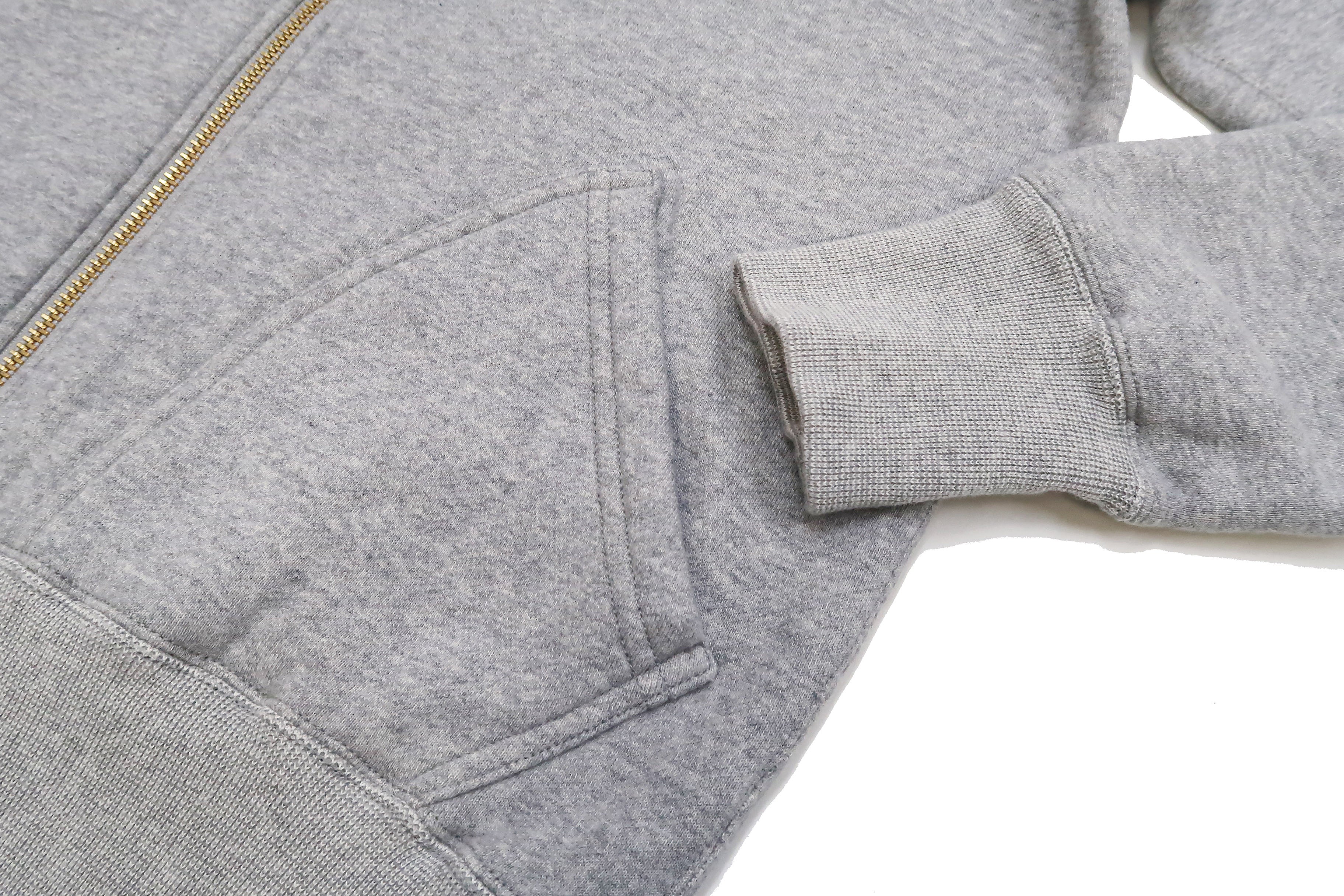 Studio D'artisan Men's Plain Zip Up Hooded Sweatshirt 8087M - Heather Grey Cotton Fleece Pullover for Casual Wear & Street Style Fashion