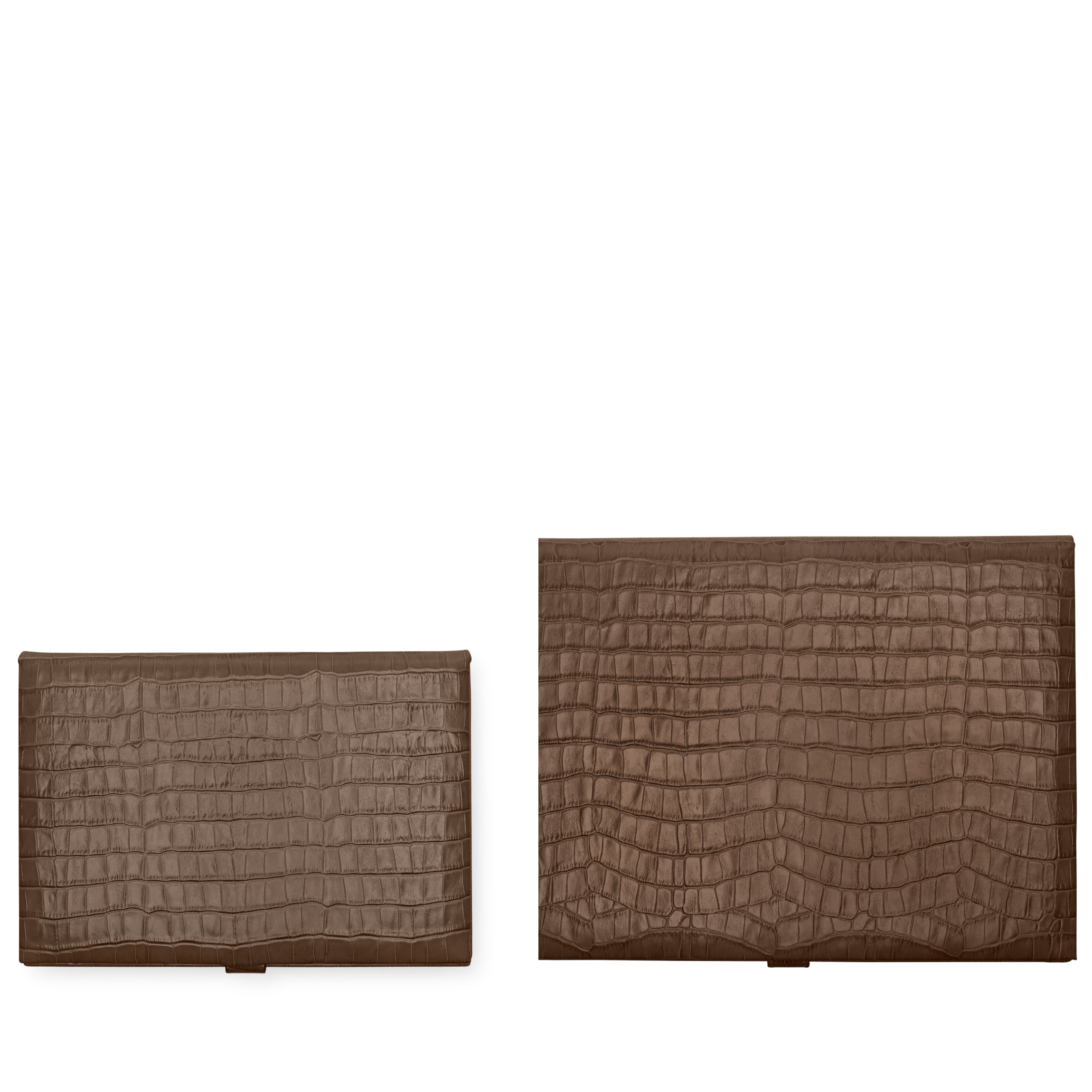 Elegant Cocoa Croc Decorative Box Set - Perfect for Home Decor, Gift Wrapping & Jewelry Storage