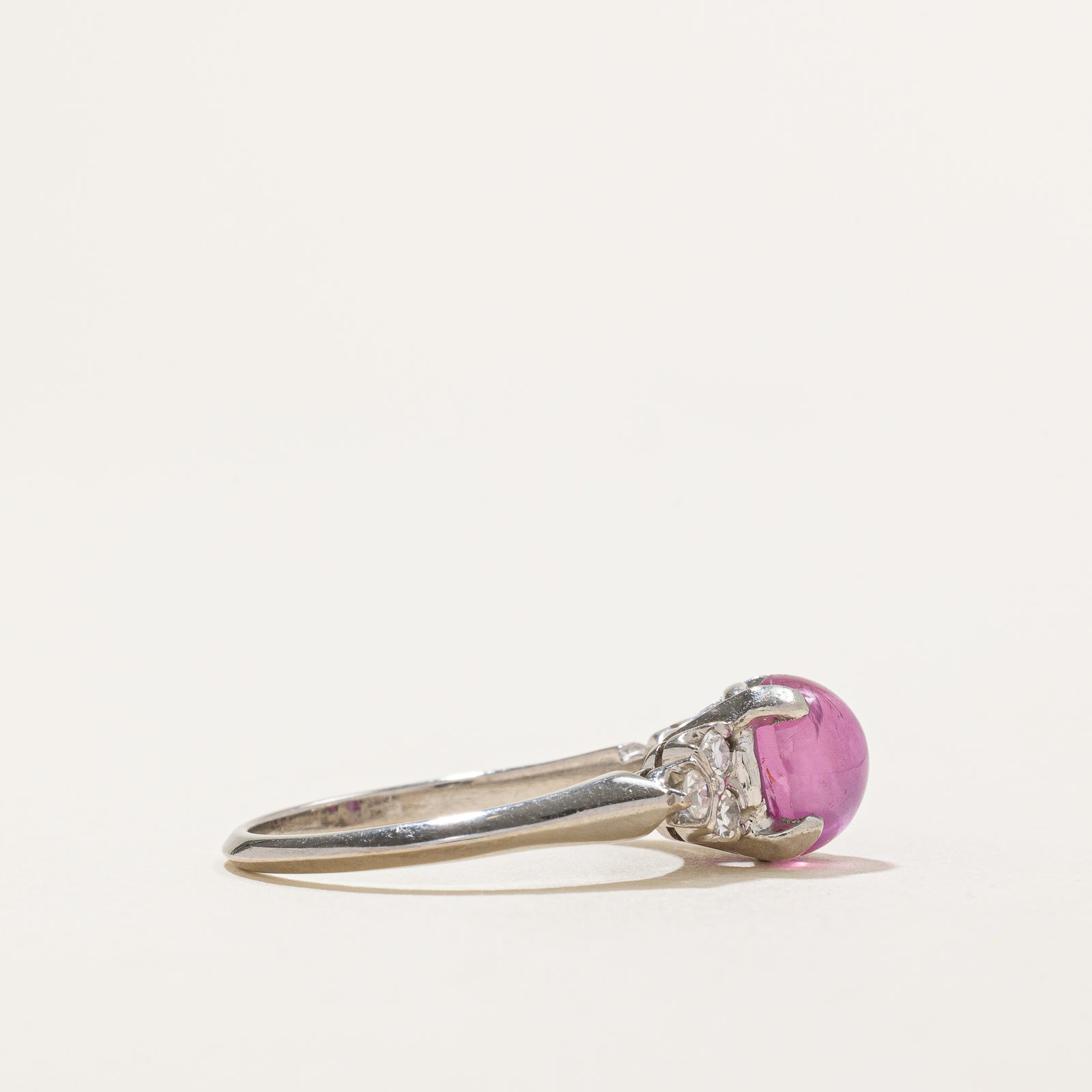 Natural Pink Sapphire and Diamond Engagement Ring 2.21ct Oval Cut with 0.18ctw Diamond Accents - Size 6.25 - Perfect for Proposals, Anniversaries & Special Occasions
