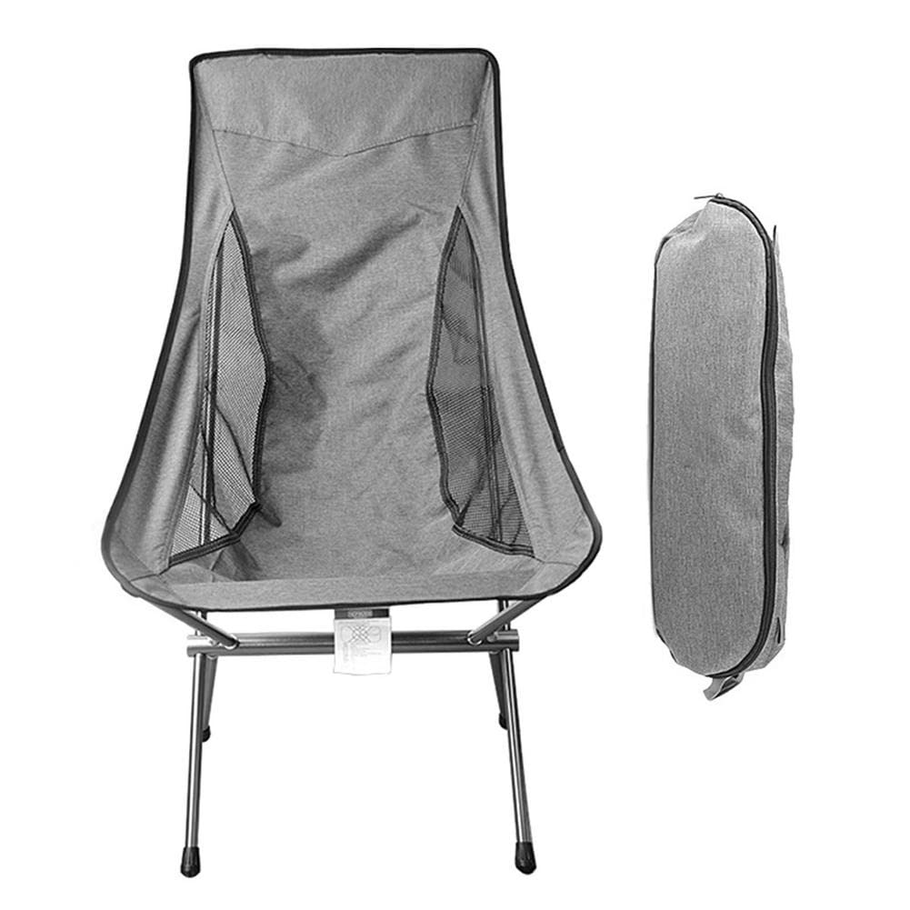 Ultralight Folding Reclining Patio Chair - Heavy Duty Camping Chair for Outdoor, Travel, Beach, Hiking, Picnic, BBQ & Fishing - Portable High Load Support for Relaxing in Backyard, Park or Tailgating