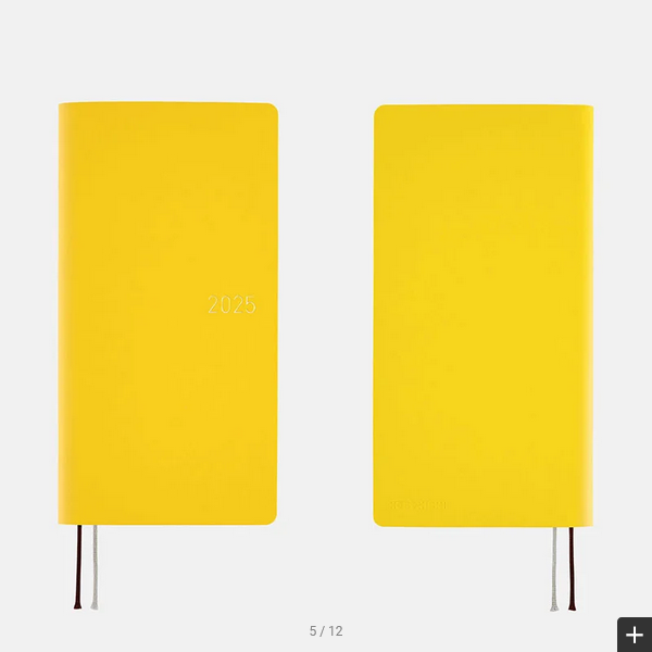 Hobonichi Techo 2025 Planner - Mustard Weeks Softcover Book, Weekly Horizontal Layout, January Start, Monday Start (English Edition) | Perfect for Journaling, Work Planning & Daily Organization