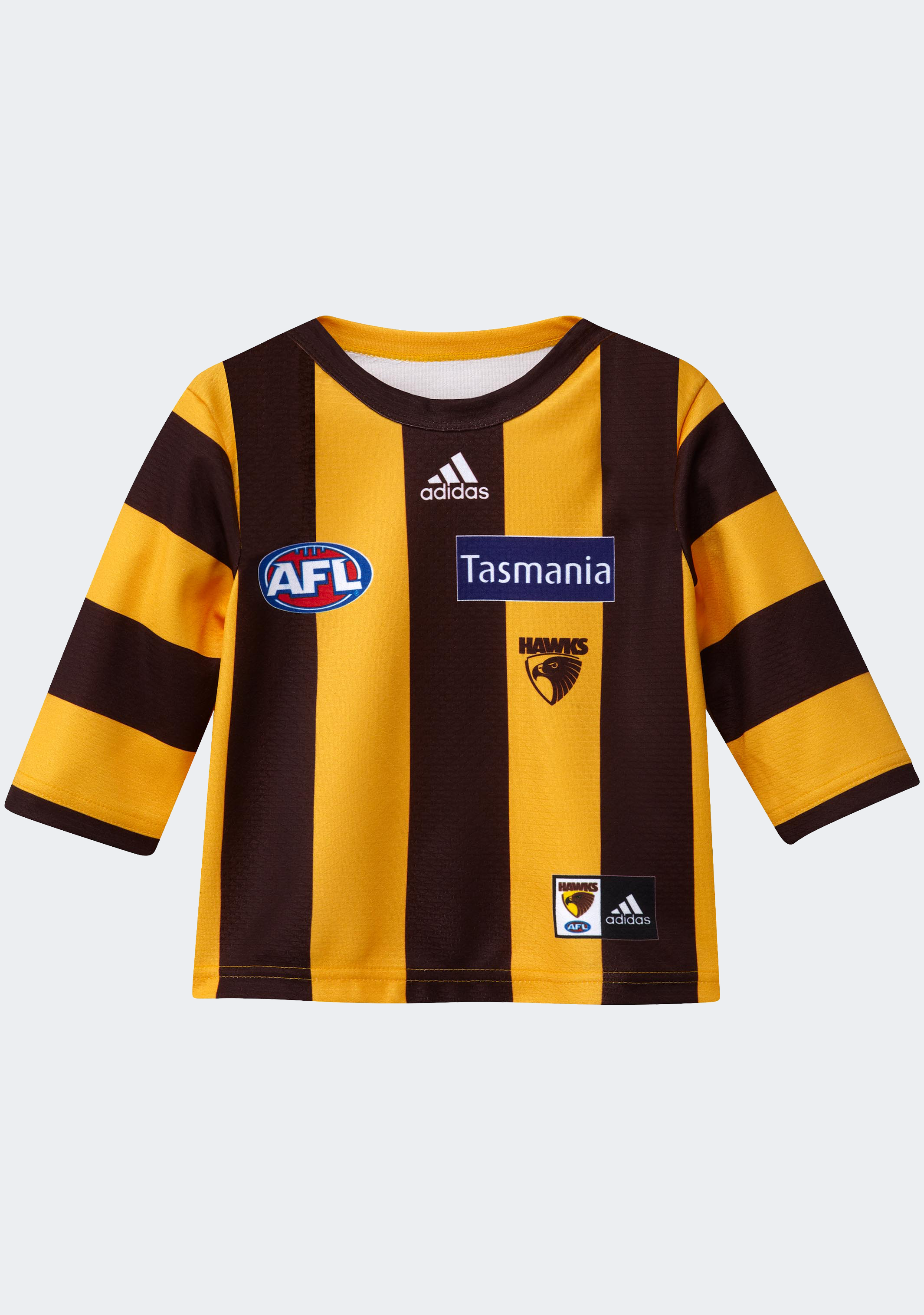Adidas Infant Replica Hawthorn Home Guernsey - Official Baby Football Jersey for Boys & Girls - Perfect for Game Day, Team Support & Photo Shoots