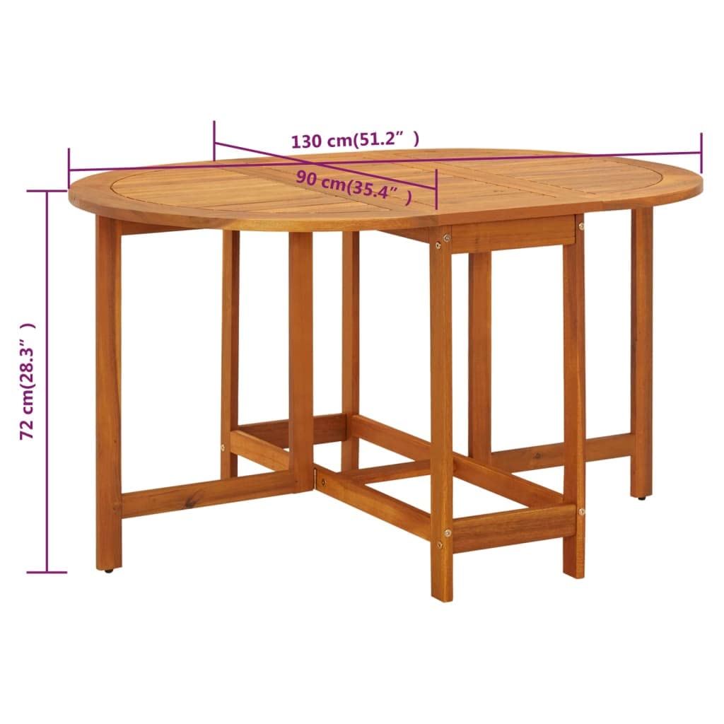 vidaXL Outdoor Dining Table - Durable Acacia Wood Patio Furniture Set - Weatherproof Rectangular Garden & Terrace Table with Easy Assembly & Natural Oil Finish - Perfect for Backyard BBQs, Poolside Dining & Outdoor Entertaining