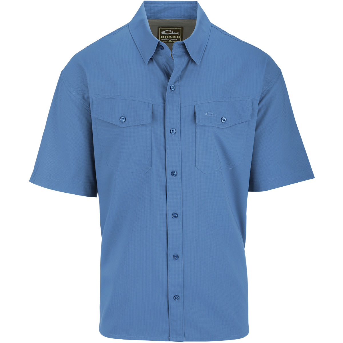 Men's Travel Solid Dobby Button Down Short Sleeve Shirt - Casual Summer Business Casual Shirt for Outdoor Travel, Office & Vacation