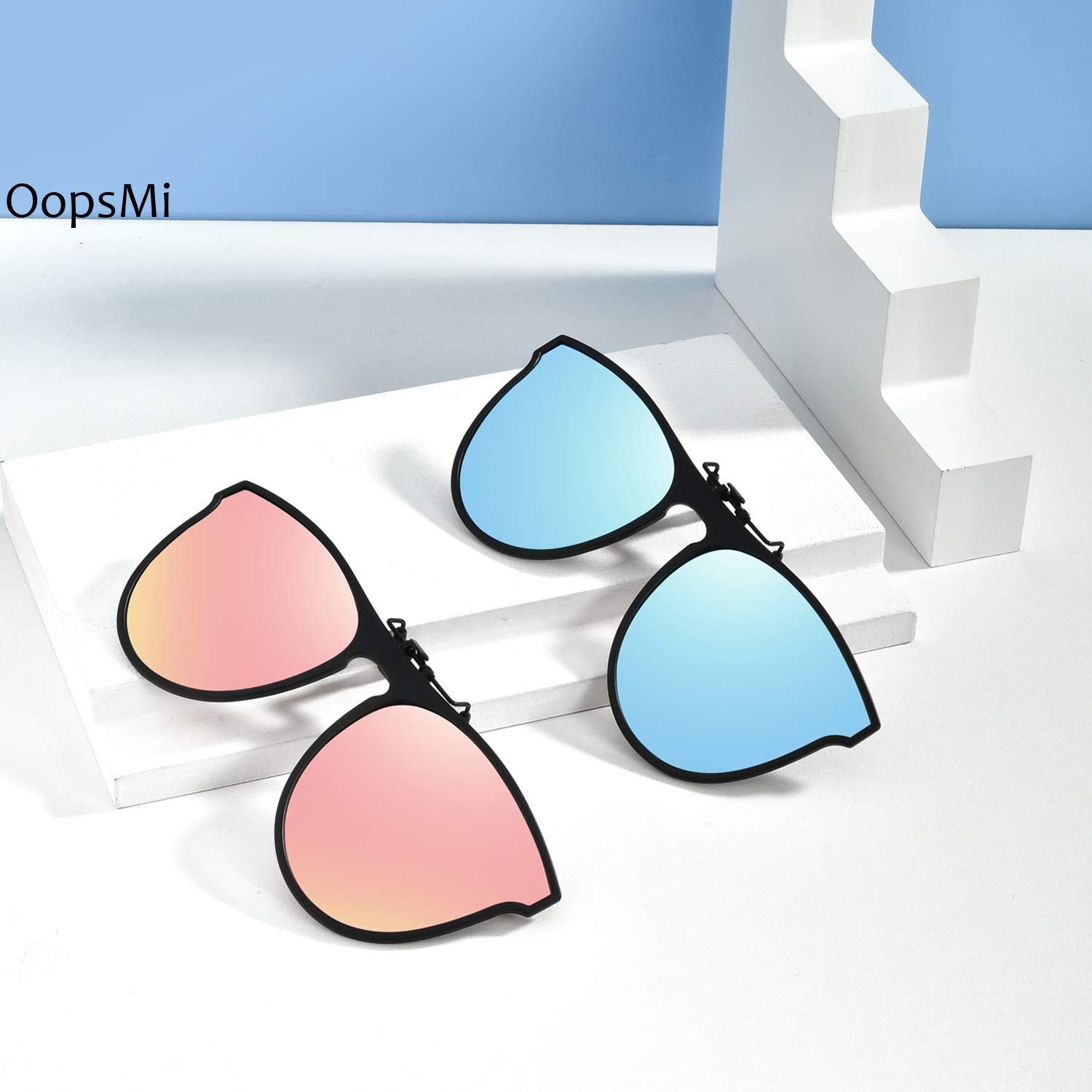 Polarized Clip-on Sunglasses TR90 Frame - Flip Up Driving Glasses for Prescription Eyewear - UV Protection & Anti-Glare for Outdoor Activities, Driving, and Sports