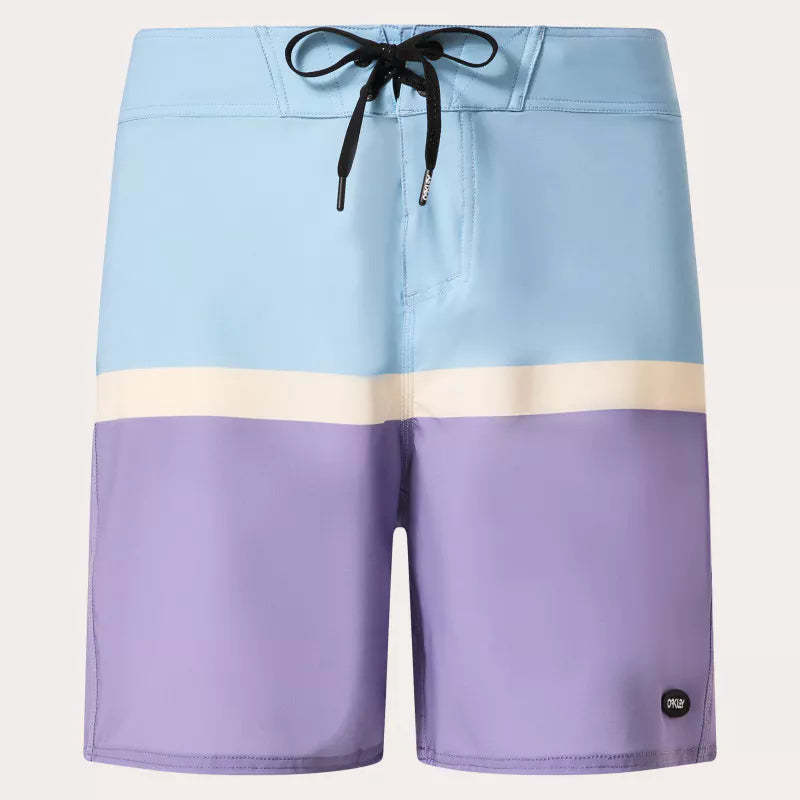 Oakley Swell Line RC 18 Boardshorts - Men's Swim Trunks | Quick-Dry, UPF 50+ Sun Protection | Stone Wash Blue | Perfect for Beach, Pool & Water Sports