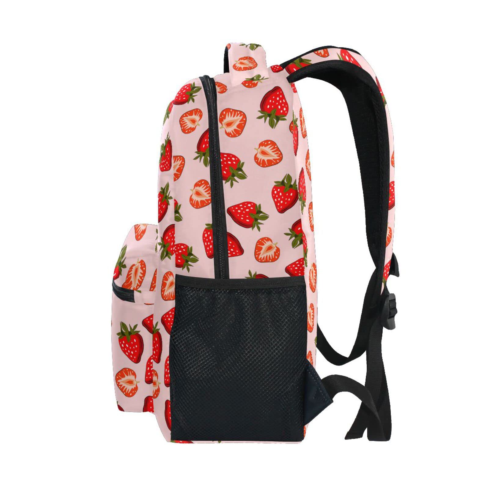 JIPONI Cute Strawberry Backpack for Women & Men - Lightweight School Bag, Laptop Backpack, Travel Daypack - Perfect for College, Work & Outdoor Adventures