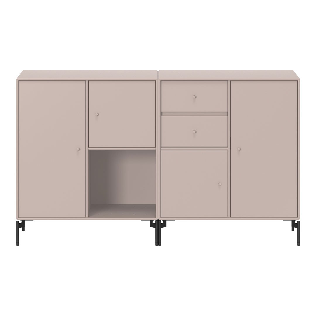 Modern Couple Sideboard with Sturdy Wooden Legs - Stylish Storage Cabinet for Living Room, Bedroom, or Entryway