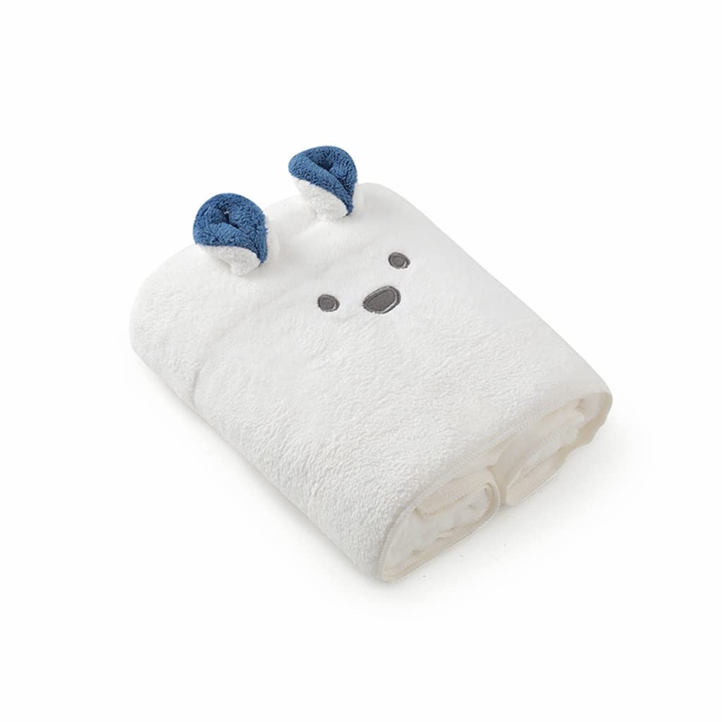 Cartoon Bear Face Bath Towel Set - Ultra Soft Coral Fleece Towels, Super Absorbent & Quick Dry, 34x76cm for Kids & Adults - Perfect for Bathroom, Spa, Gym & Travel (Color: B)