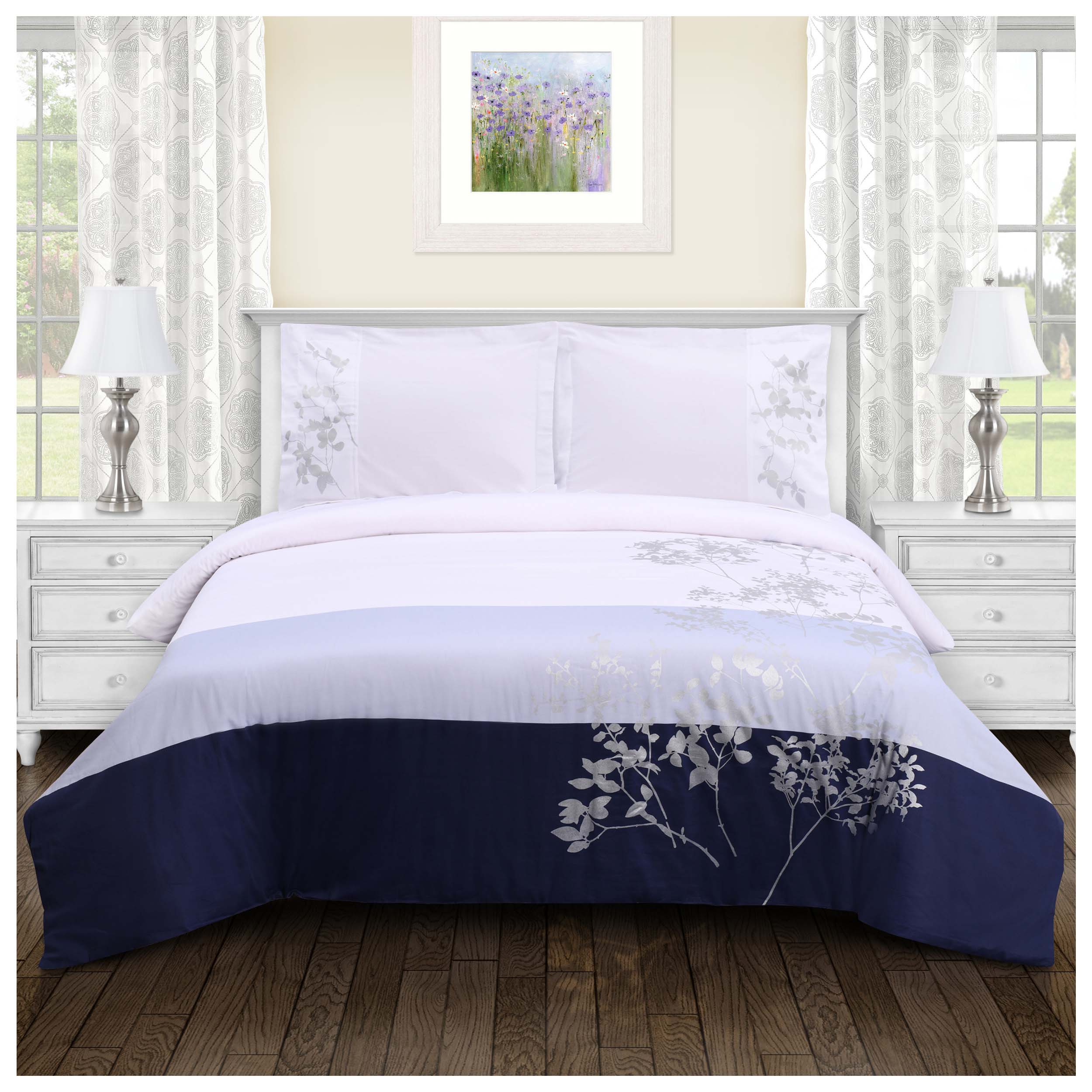 Premium Sydney Cotton Floral Duvet Cover Set - Soft Queen Size Bedding with Matching Pillowcases - Perfect for Master Bedroom, Guest Room & Cozy Home Decor