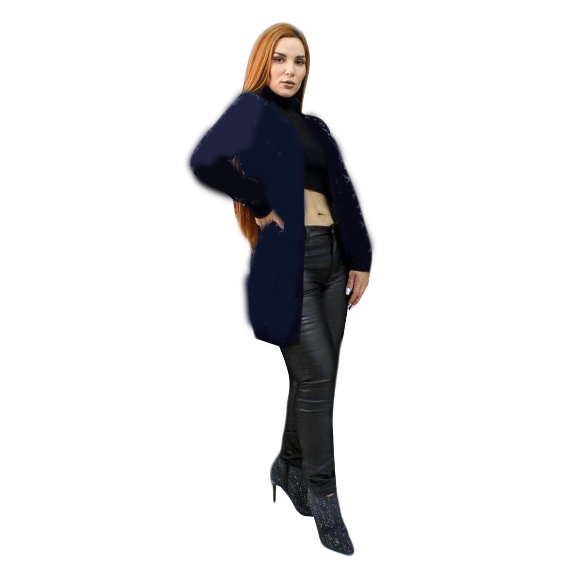 Elegant Monogram Knitted Cardigan for Women - Cozy Winter Pullover Sweater | Perfect for Casual Outings, Office Wear & Holiday Gatherings