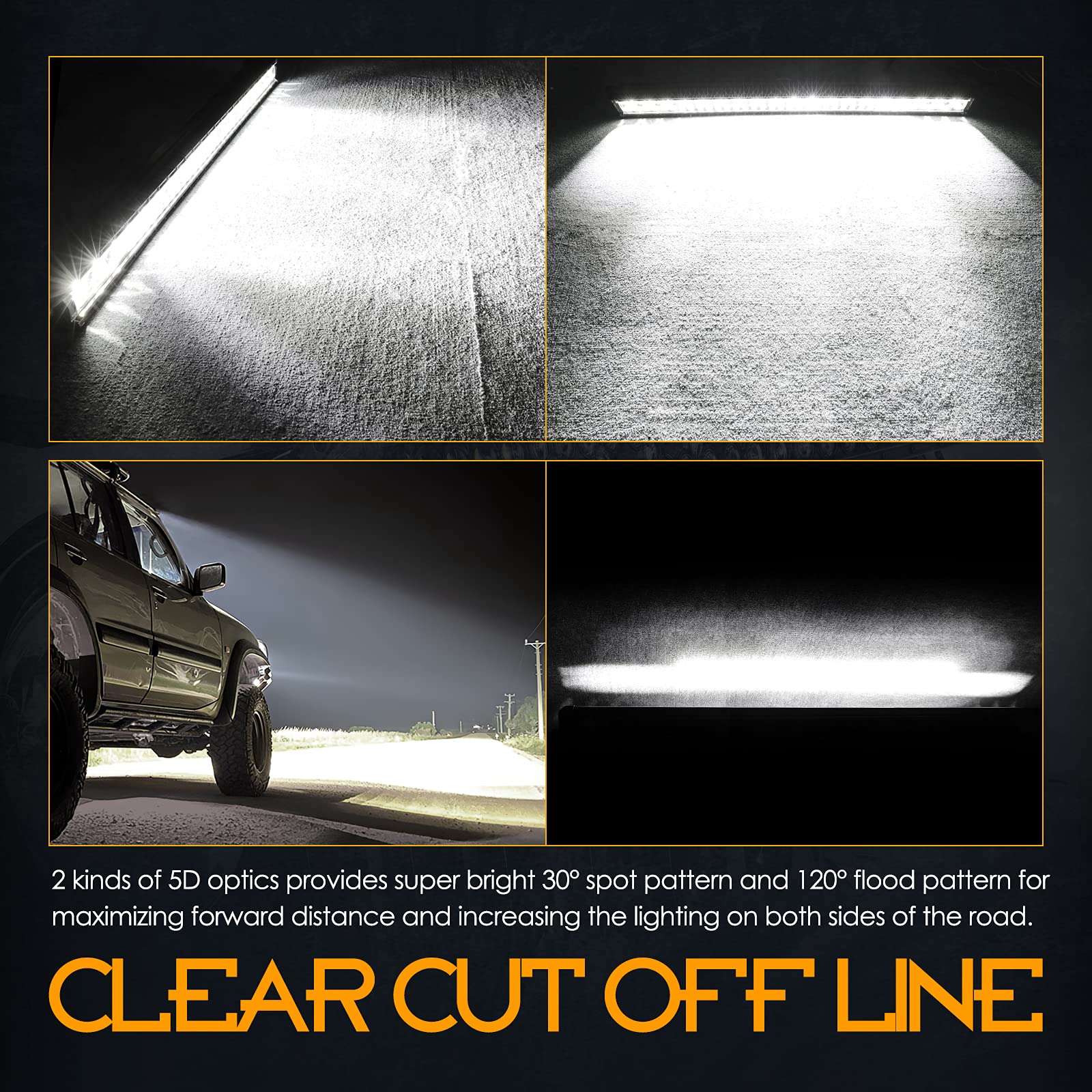 40 Inch 475W LED Light Bar with Wiring Harness - Nirider Black Series Spot Flood Combo Beam, Waterproof Off-Road Driving Light for Trucks, ATV, UTV, SXS, RZR, Wrangler - Perfect for Night Off-Roading, Work Sites & Emergency Lighting