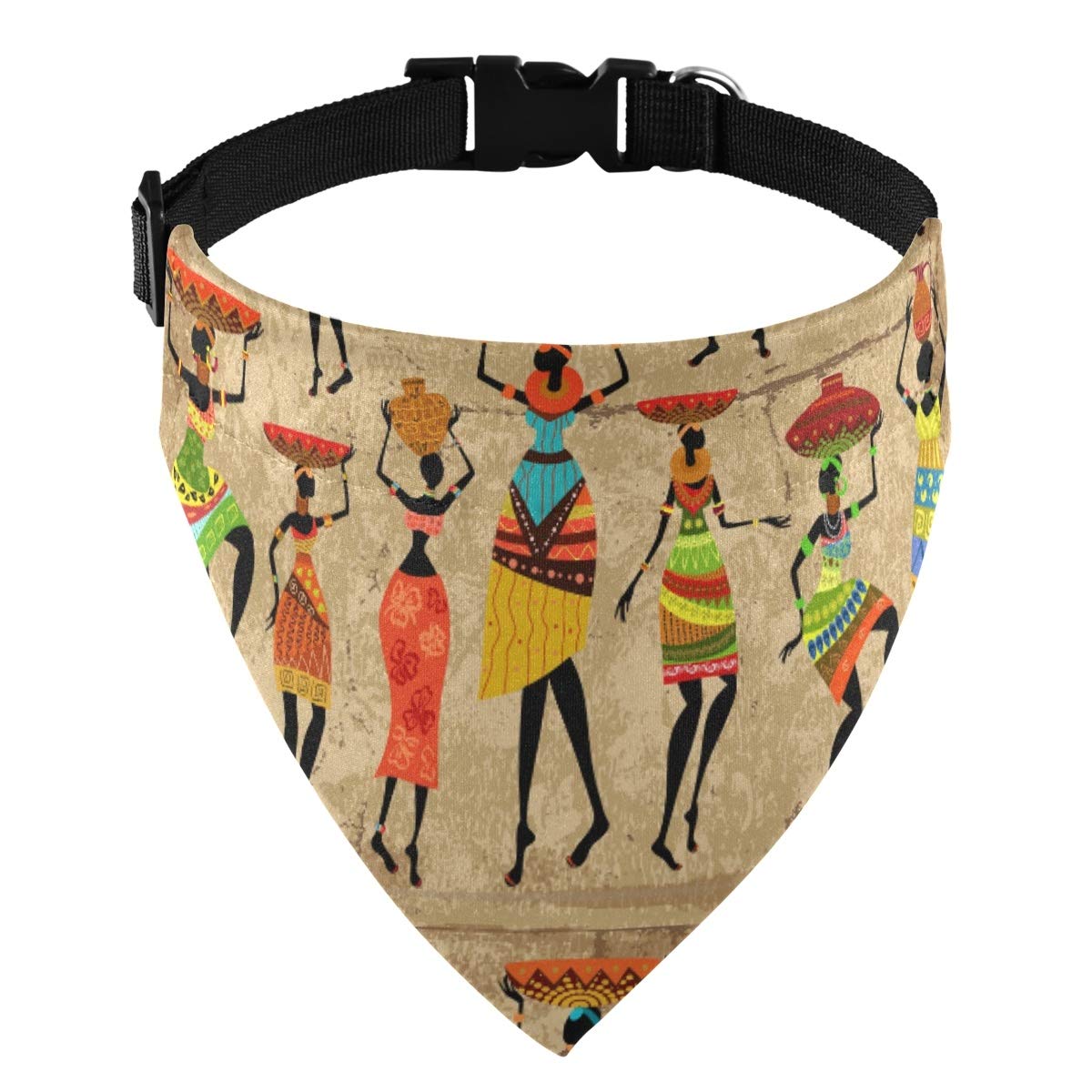 Adjustable Dog Bandana Collar with Buckle - Breathable African Print Triangle Scarf for Small & Medium Dogs & Cats | Detachable Puppy Kerchief for Daily Walks, Pet Photos & Outdoor Adventures