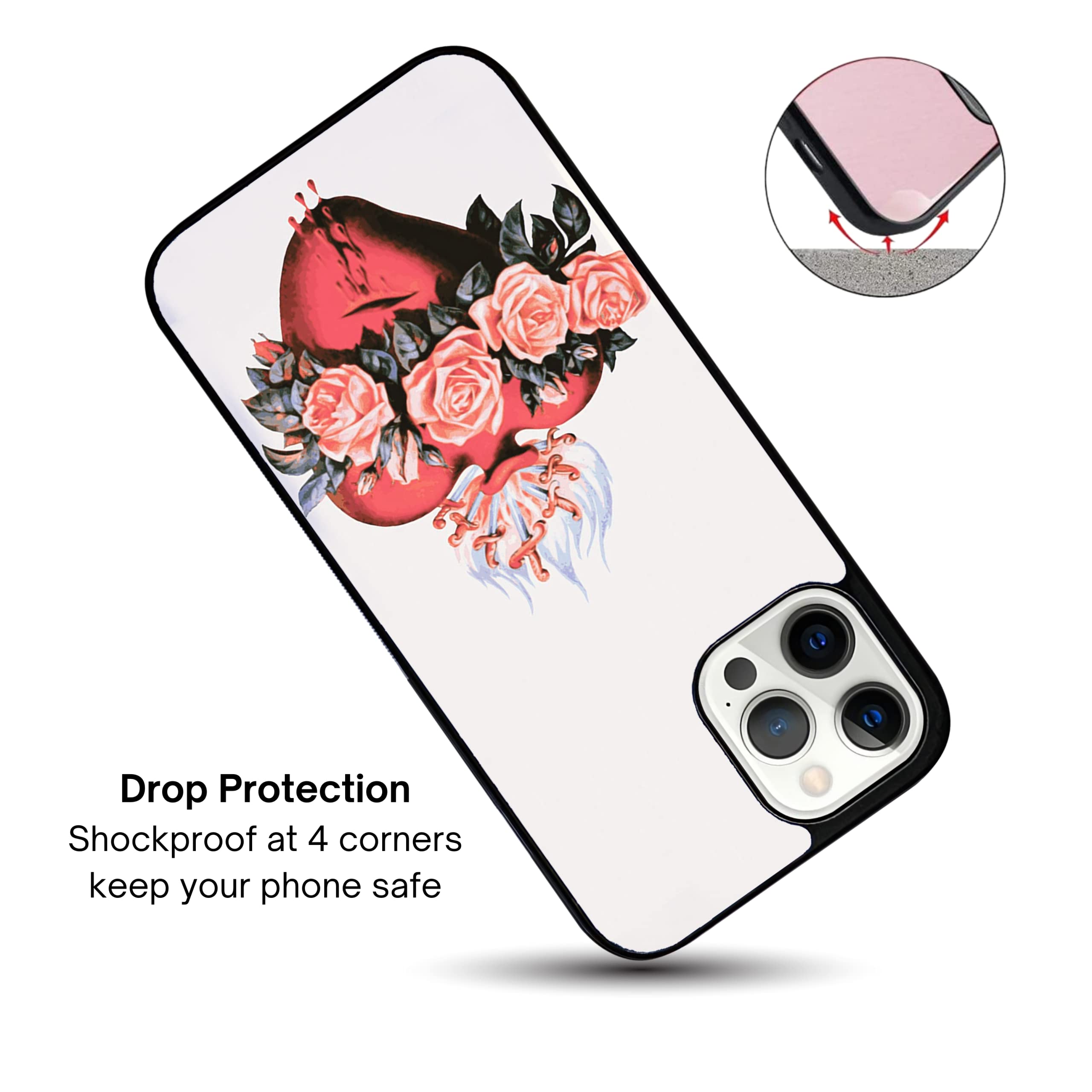 Virgin Mary Catholic iPhone 13 Pro Max Case - Durable Shockproof TPU Rubber Slim Cover with Non-Slip Grip - Perfect for Church, Prayer & Daily Protection