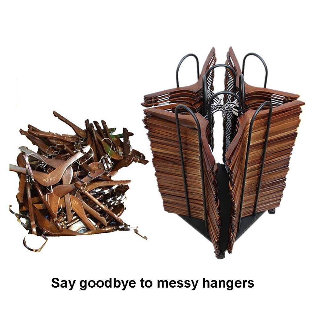 Heavy Duty Hanger Stacker with 4 Wheels - Movable Hanger Storage Cart for 150 Hangers - Space Saving Closet Organizer for Bedroom, Laundry Room & Retail Stores