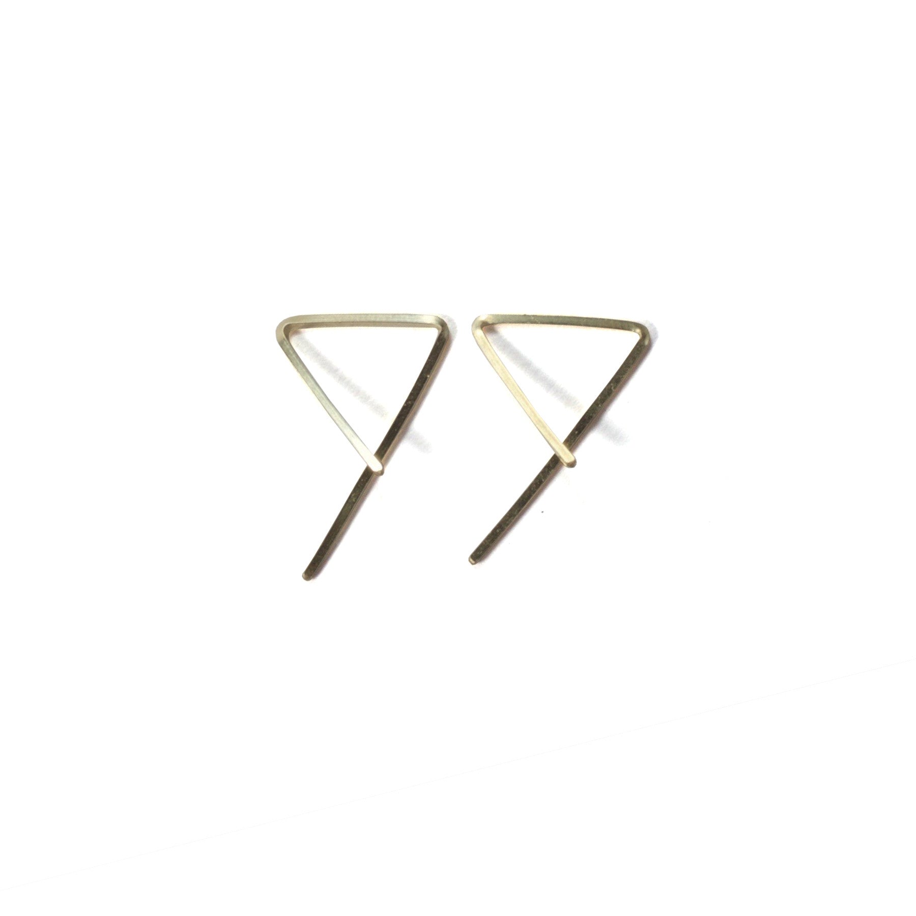 3D Triangle Wire Earrings for Women - Geometric Gold Hoop Earrings for Everyday Wear, Party & Gift Giving
