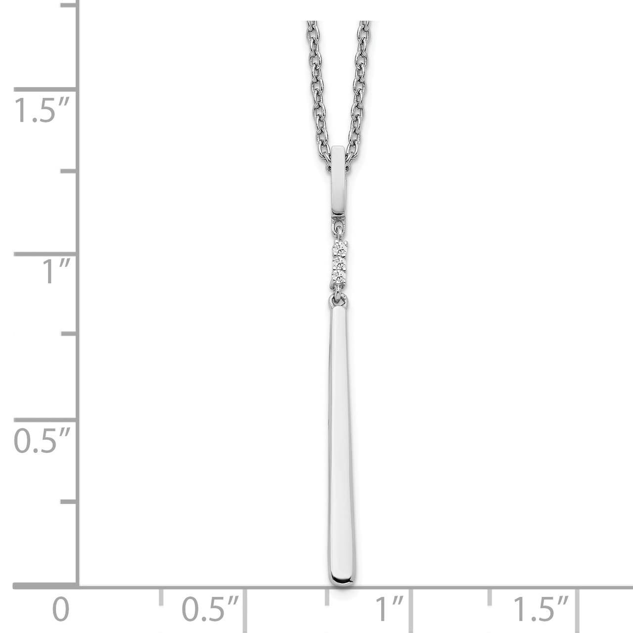 Lex & Lu Sterling Silver White Ice .015ct Diamond Necklace LAL3713 - Elegant Everyday Jewelry for Women, Perfect Gift for Birthday, Anniversary & Valentine's Day