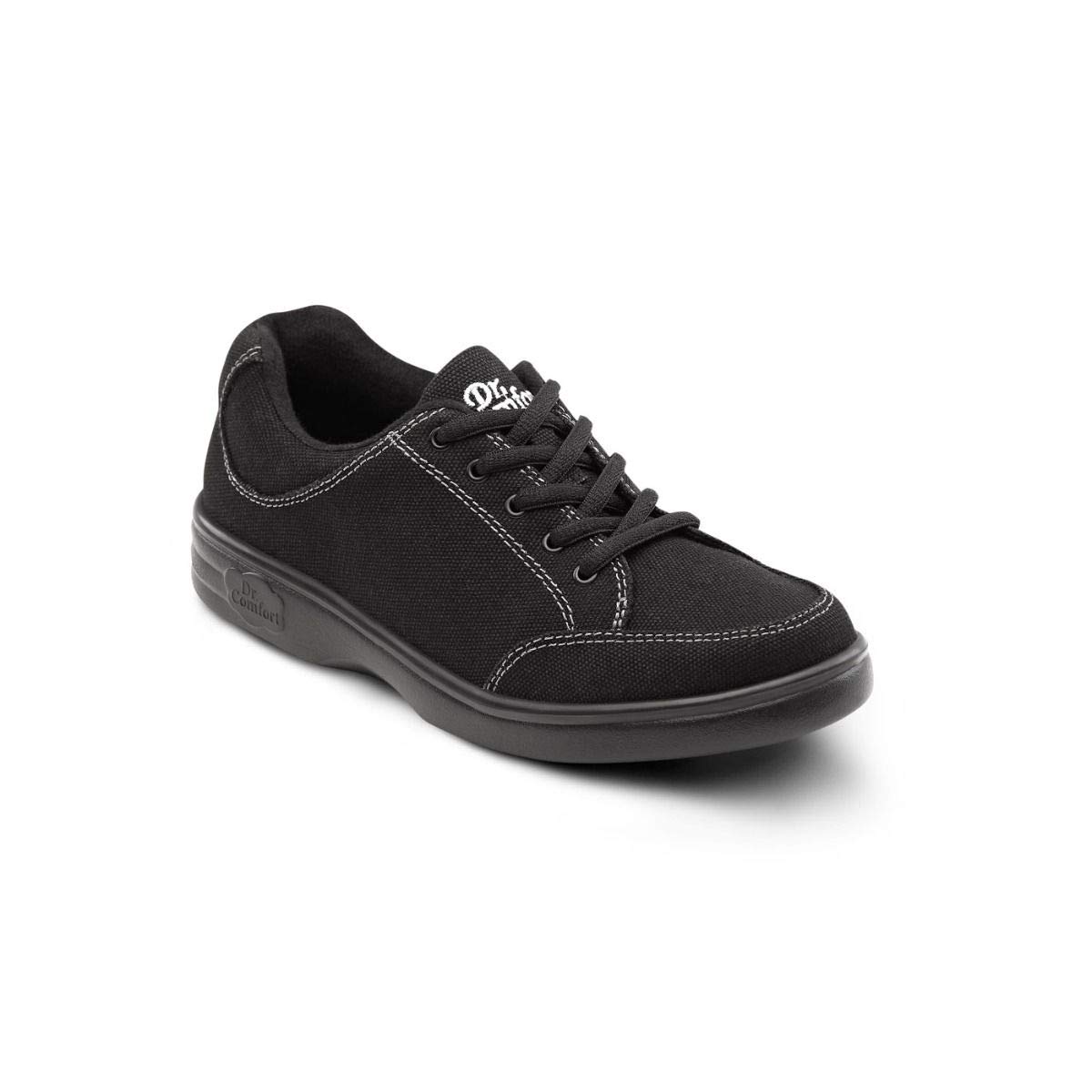 Dr. Comfort Riley Women's Therapeutic Extra Depth Athletic Shoes - Canvas Lace-Up Walking Shoes for Plantar Fasciitis, Diabetic & Swollen Feet - Perfect for Walking, Nursing & Everyday Comfort