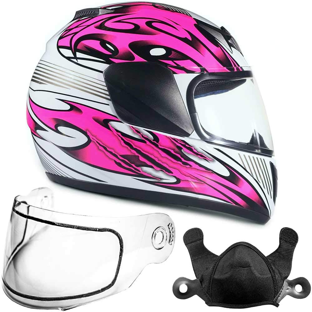Typhoon Youth Kids Full Face Snowmobile Helmet - DOT Certified with Dual Lens for Boys & Girls - Perfect for Snow Sports, ATV Riding, and Winter Outdoor Adventures