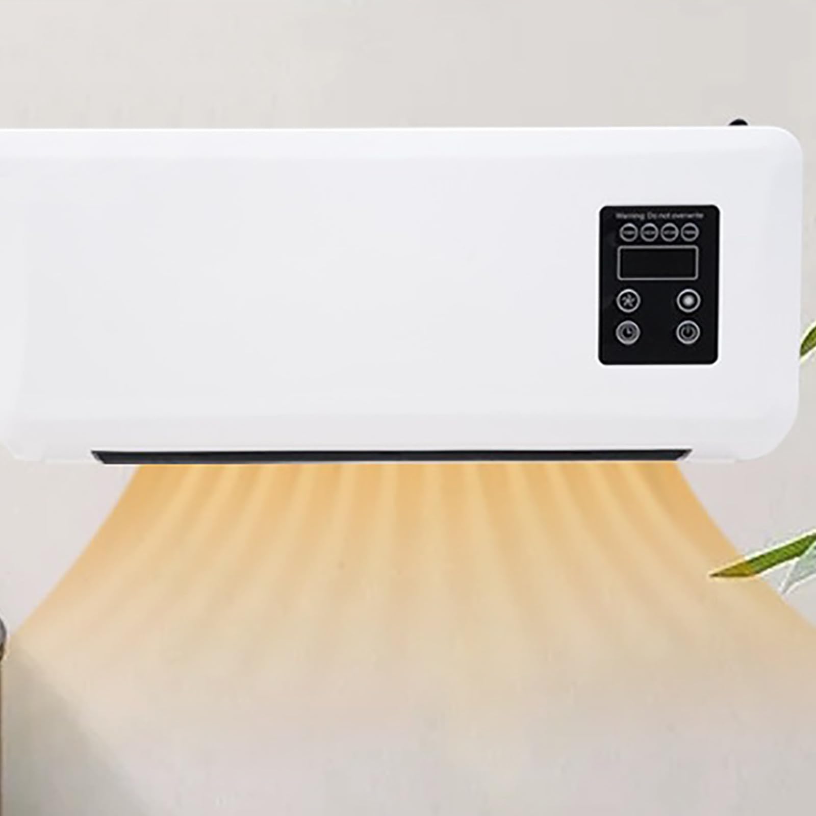 2024 Mini Wall Mounted Air Curtain Fan - 2 in 1 Oscillating Air Circulator with Remote Control for Home, Office & Bedroom - Silver | Perfect for Cooling Small Spaces & Improving Airflow