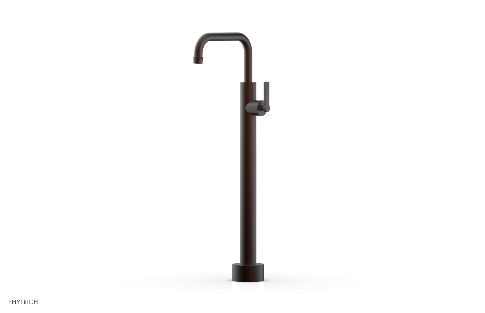 HEX MODERN Low Profile Floor Mount Tub Filler with Lever Handle - Model 501 55 04 - Perfect for Modern Bathroom Renovations and Spa-Like Showower Experiences