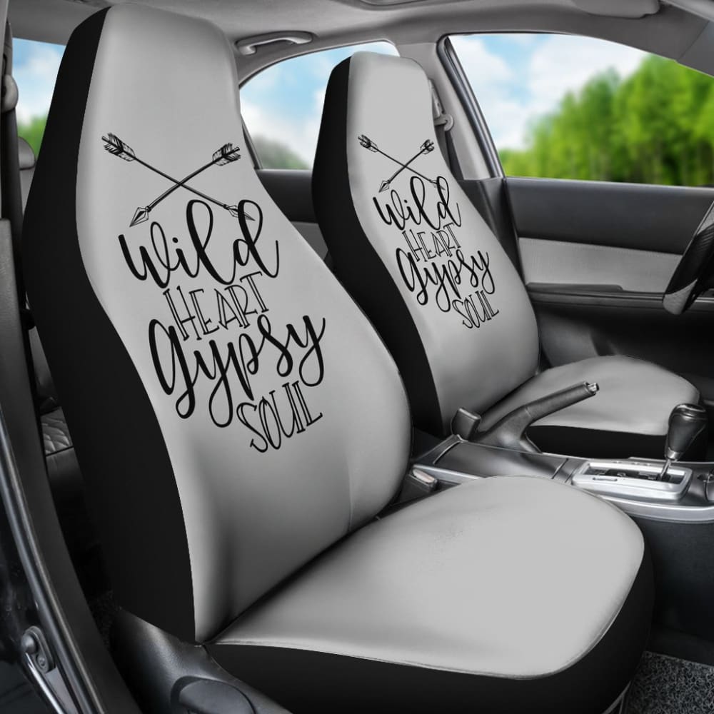 Premium Wild Heart Gypsy Soul Car Seat Covers - Universal Fit for Cars, Trucks & SUVs - Boho Style Interior Decor - Perfect for Road Trips & Daily Commute