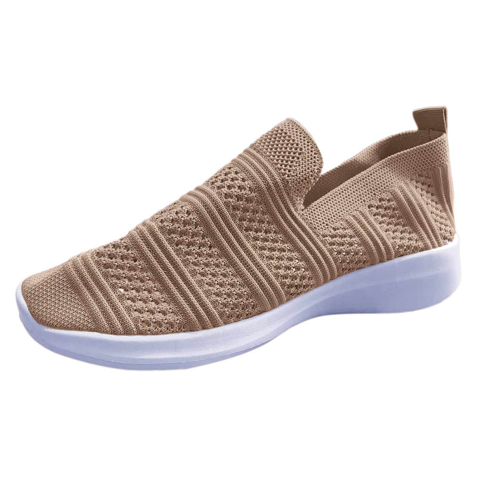Elegant White Platform Trainers for Women - Breathable Mesh Hiking & Running Shoes for Outdoor & Gym